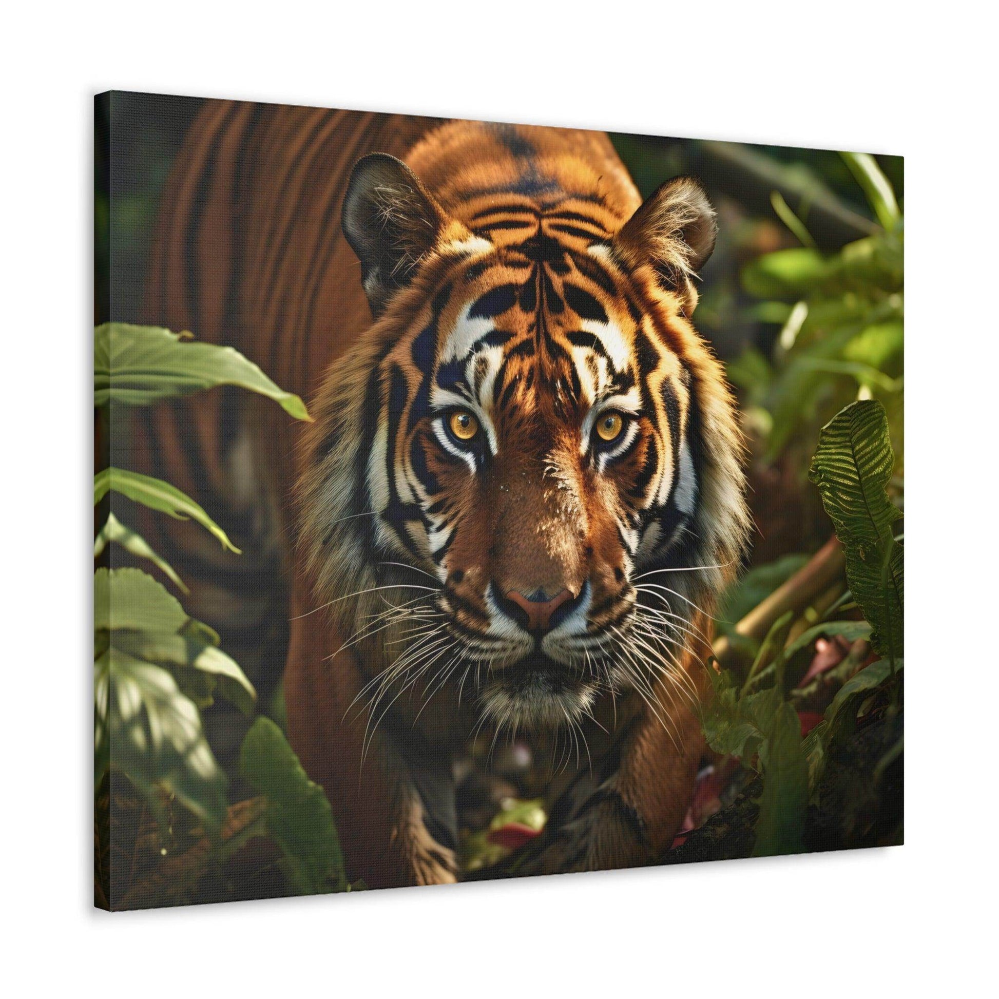Tiger In Nature Art Canvas Gallery Wraps Tiger Print Large Canvas Art Animal Wall Art minimalist Wall Art Lover Gift - Giftsmojo
