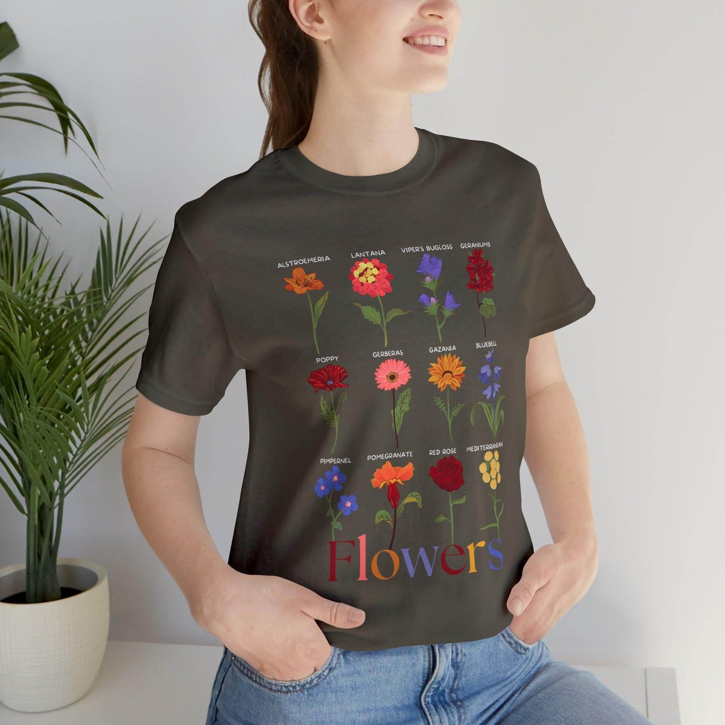 Wildflower Tshirt, Flower Shirt, Types of Flowers Shirt, Floral Tshirt, Gift for Women, Ladies Shirts Best Friend Gift, Plant Mom Nature - Giftsmojo