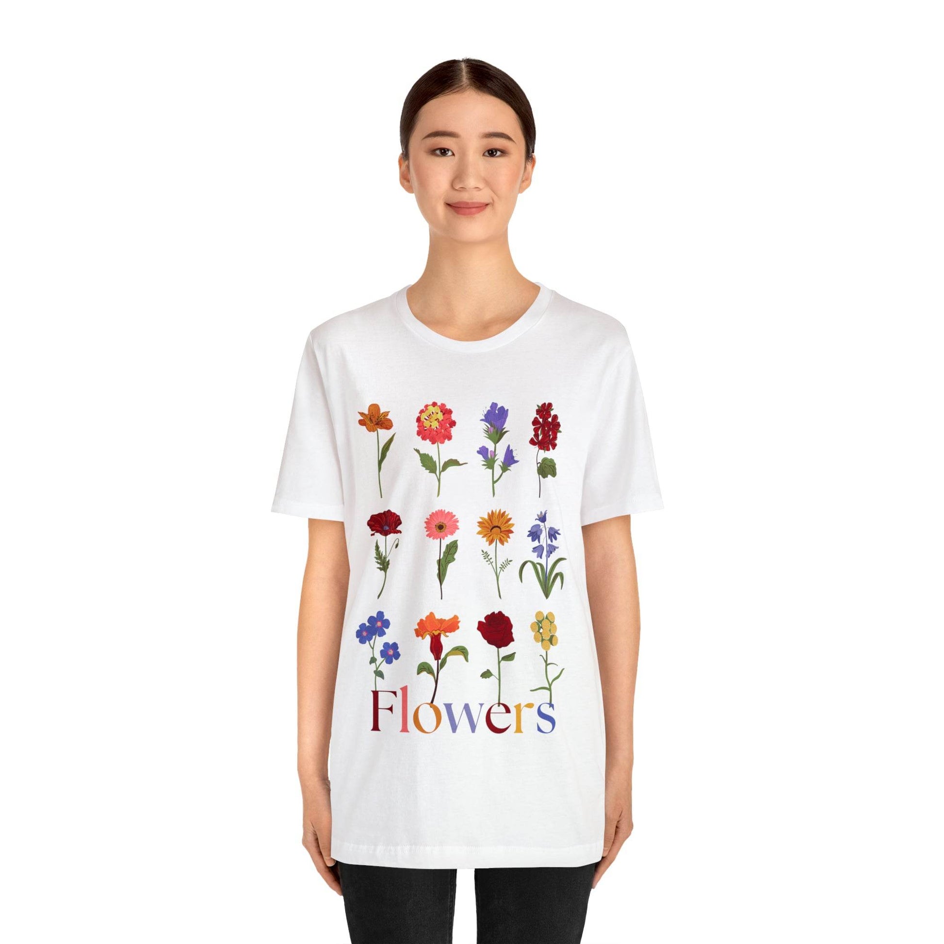 Wildflower Tshirt, Flower Shirt, Types of Flowers Shirt, Floral Tshirt, Gift for Women, Ladies Shirts Best Friend Gift, Plant Mom Nature - Giftsmojo