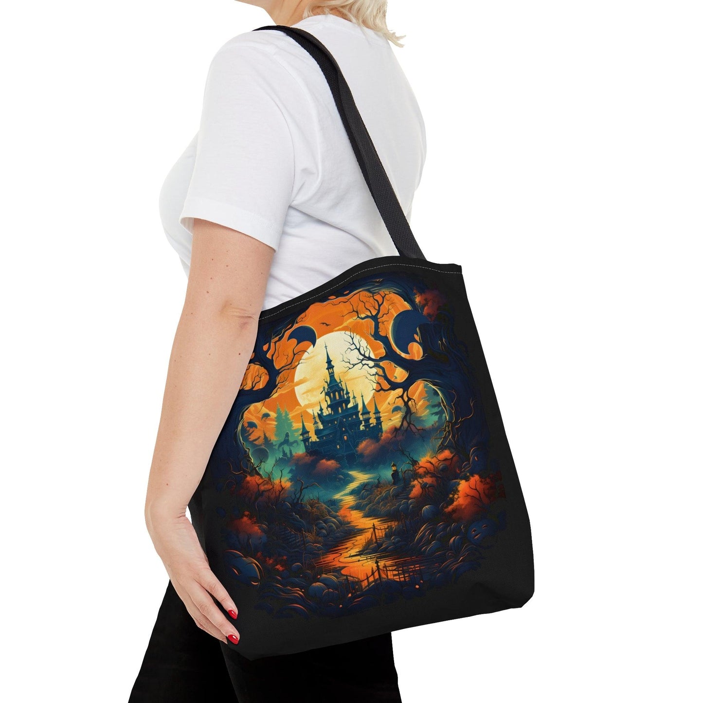 Happy Halloween Bag Trick or Treat Bag Love Fall Pumpkin Tote Bag Cute Market Bag - Aesthetic Bag, Fall Tote Bag, Mom Bag Canvas Bag