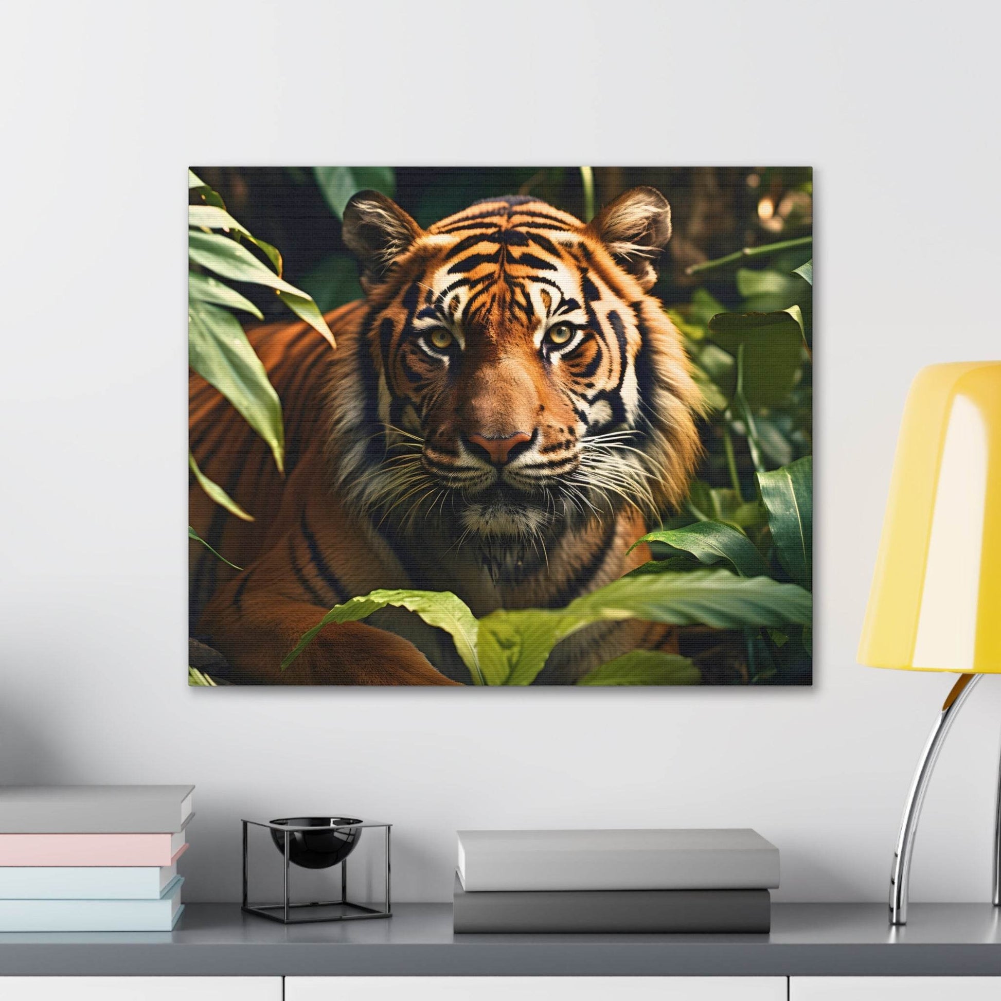 Tiger In Nature Art Canvas Gallery Wraps Tiger Print Large Canvas Art Animal Wall Art minimalist Wall Art Lover Gift - Giftsmojo