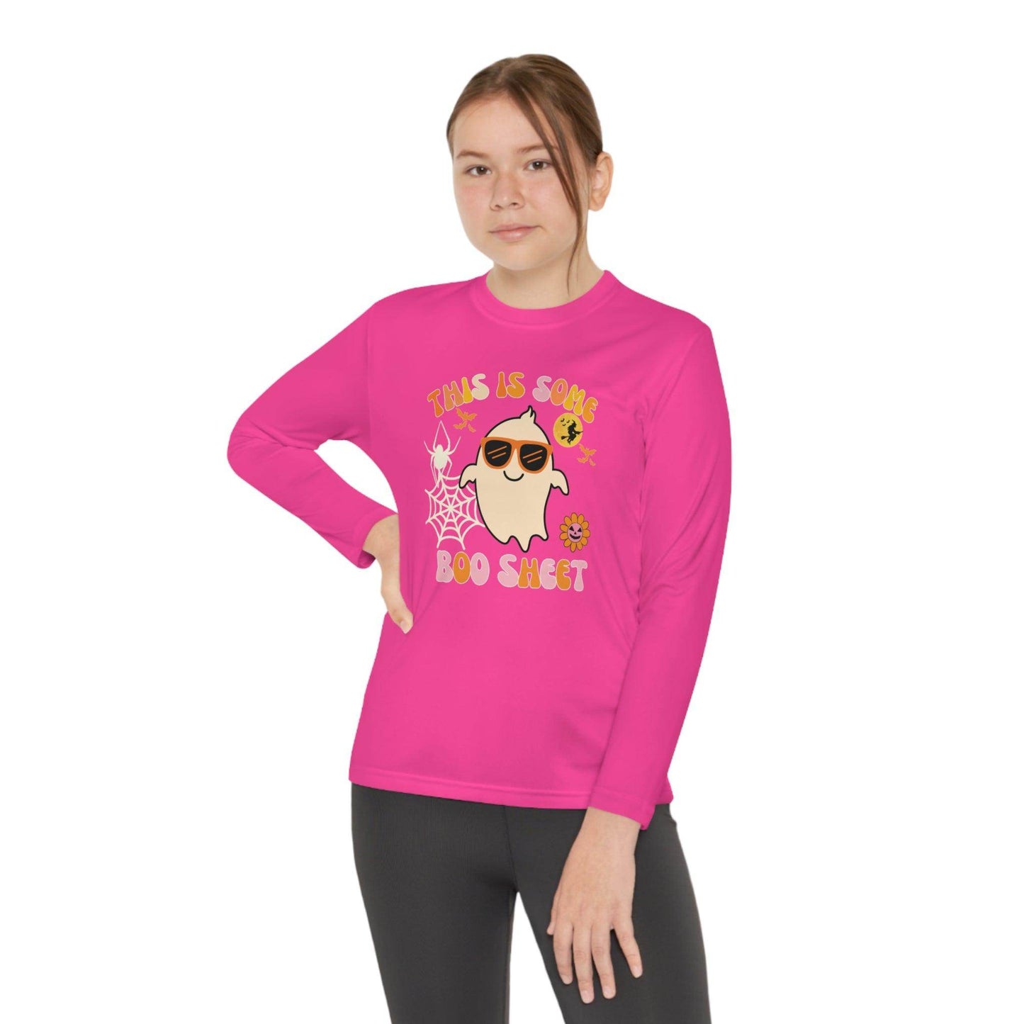 This is Some Boo Sheet Youth Halloween Costume Long Sleeve Competitor Tee Boo Sheet Halloween Shirt - Giftsmojo