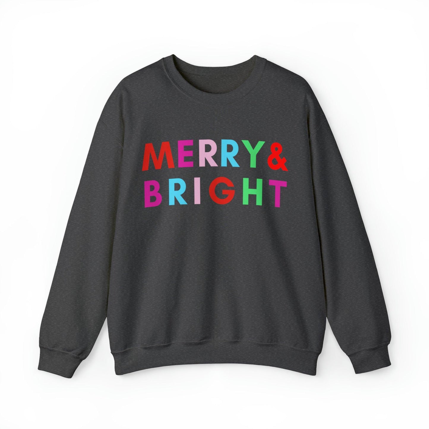 Merry and Bright Christmas Sweatshirt Christmas Shirts, Merry Christmas Crewneck Cute Winter Sweater Christmas Gift - Giftsmojo