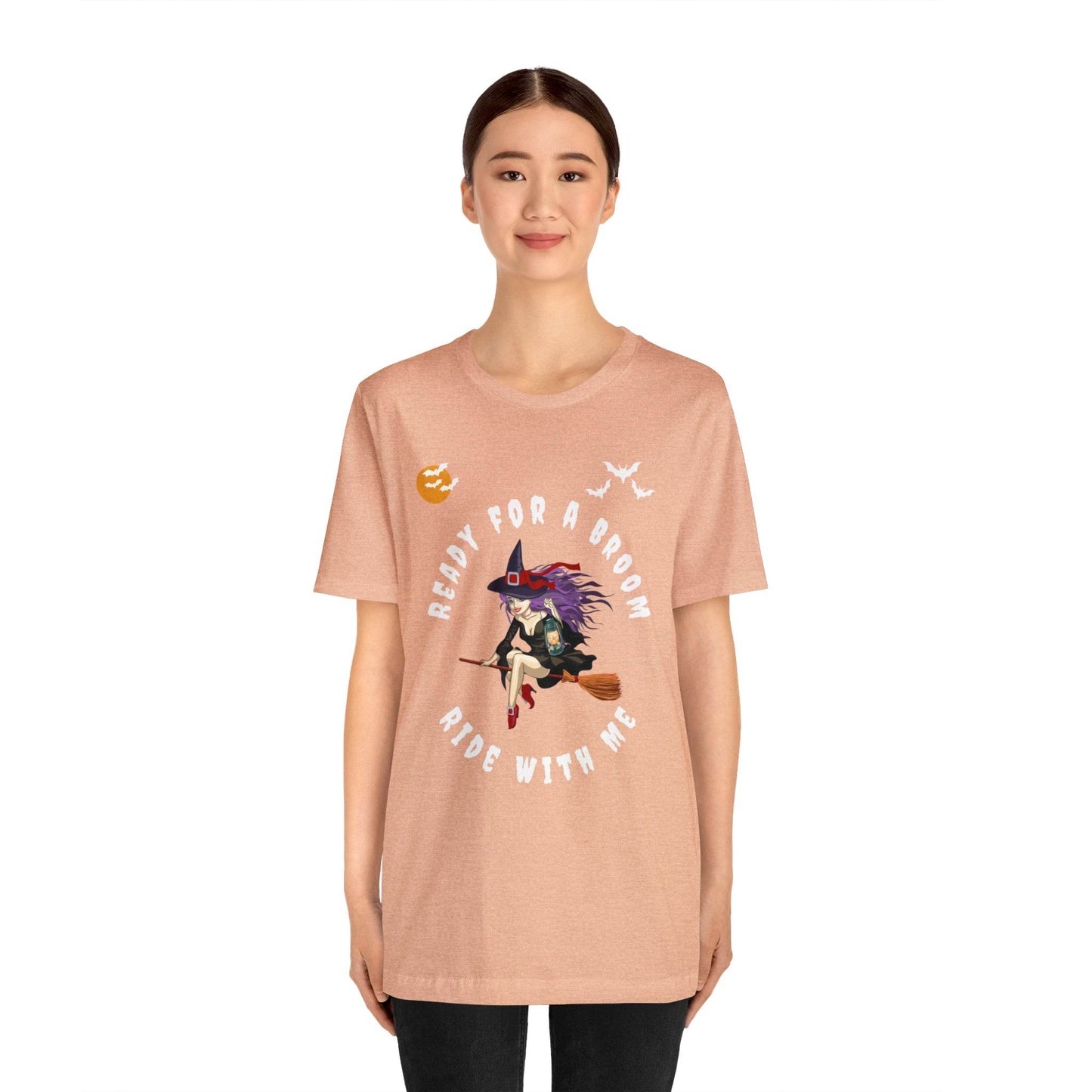 Ready for a Broom Ride with Me Halloween shirt, Witch shirt, Halloween tshirt, Halloween outfit, Work Halloween Costume - Giftsmojo