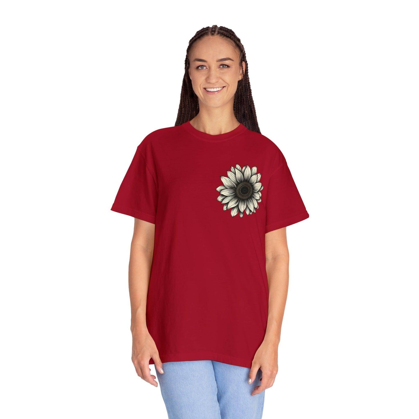 Women Sunflower Shirt Flower Shirt Aesthetic, Floral Graphic Tee Floral Shirt Flower T-shirt, Wild Flower Shirt Gift For Her Wildflower T-shirt - Giftsmojo