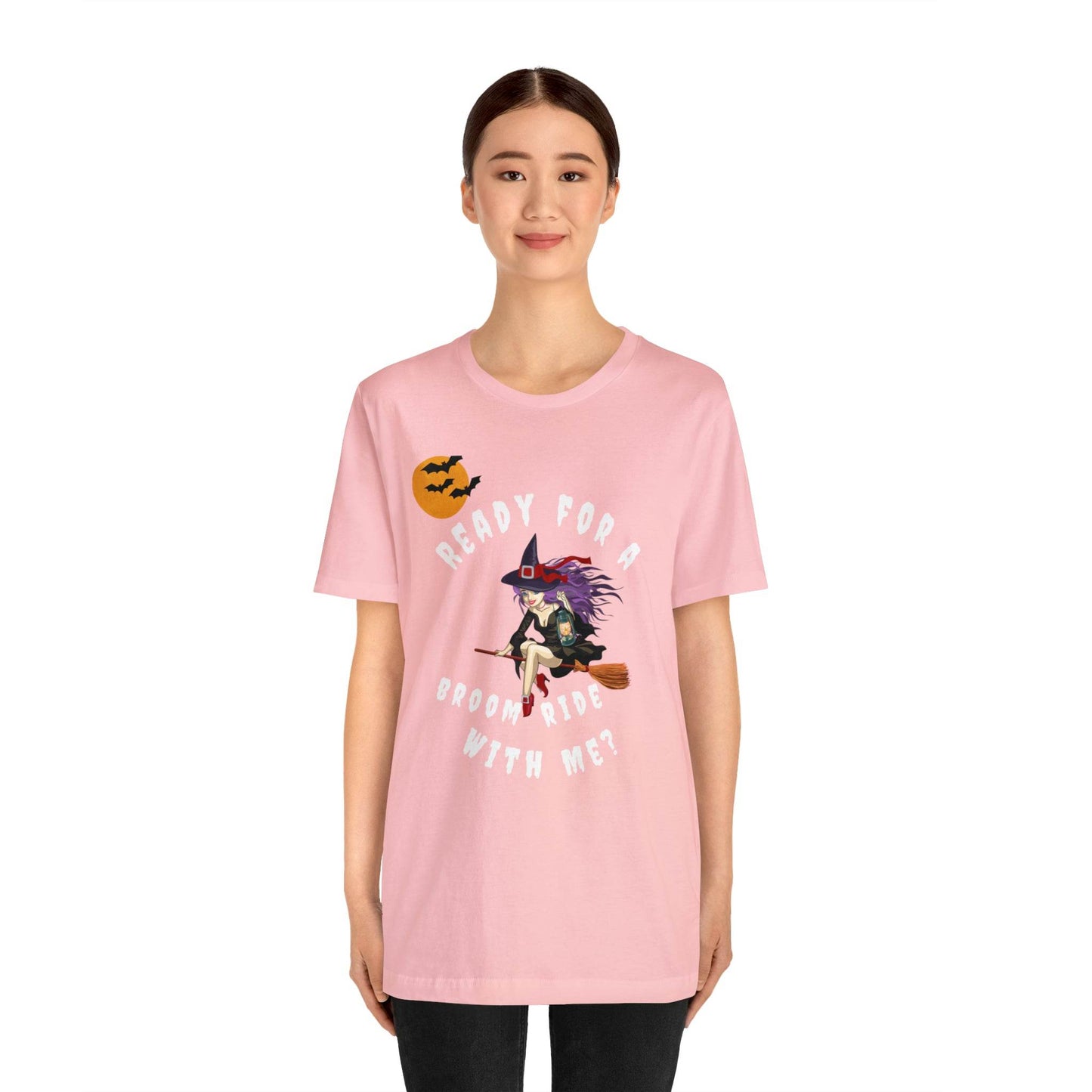 Ready for a Broom Ride with Me Halloween shirt, Witch shirt, Halloween tshirt, Halloween outfit, Work Halloween Costume - Giftsmojo