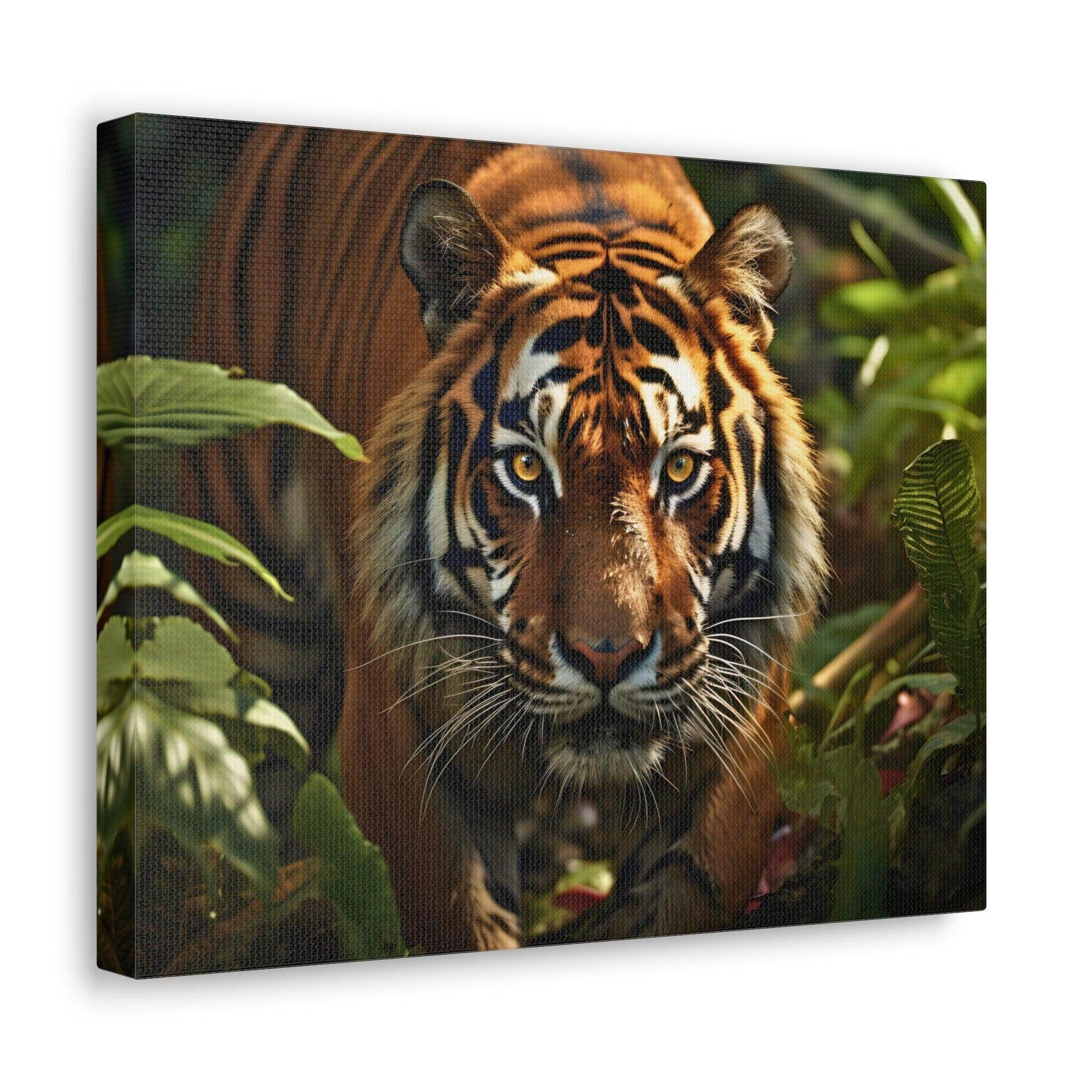 Tiger In Nature Art Canvas Gallery Wraps Tiger Print Large Canvas Art Animal Wall Art minimalist Wall Art Lover Gift - Giftsmojo