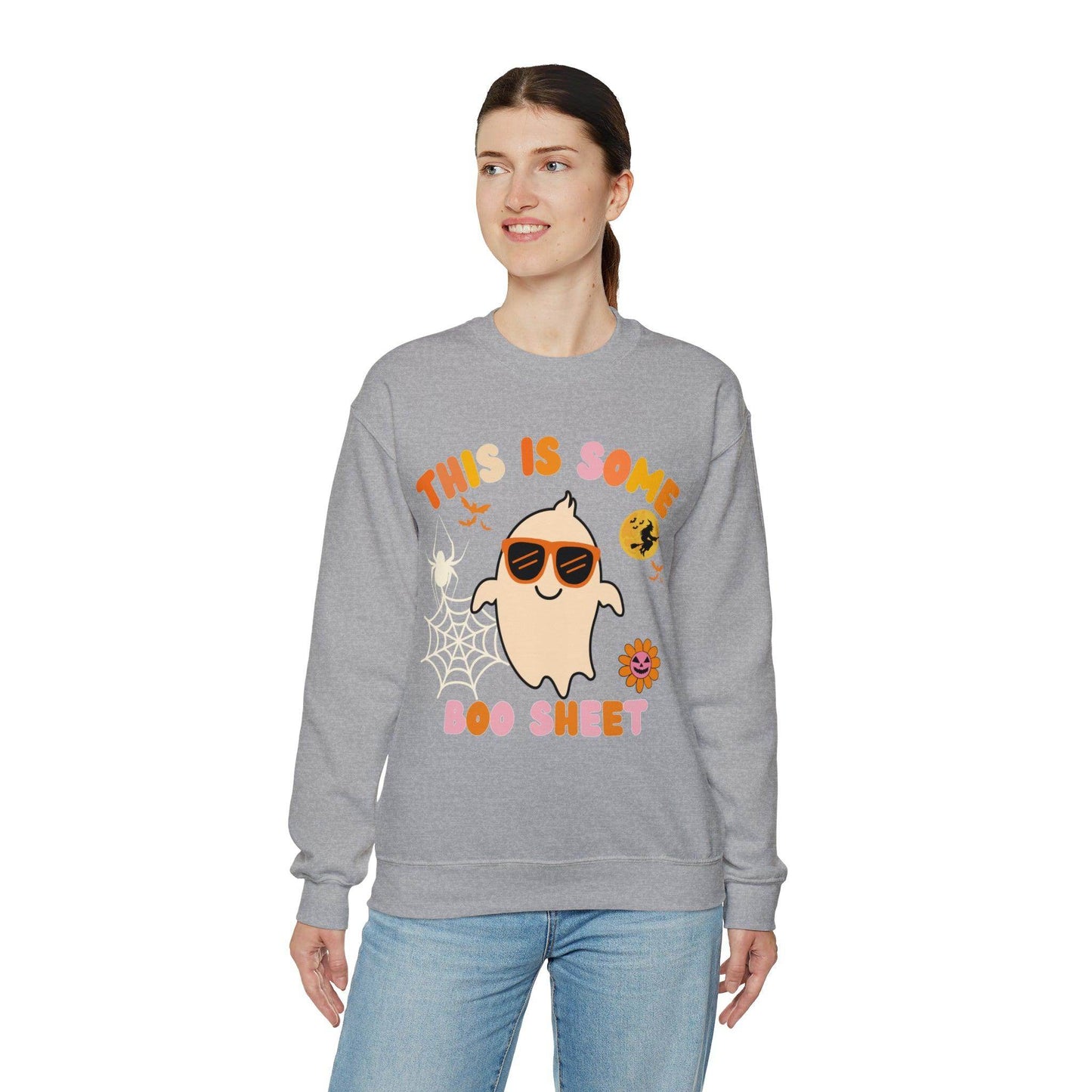 This Is Some Boo Sheet Ghost Sweatshirt Cute Ghost Sweatshirt Boo Ghost Sweatshirt Gift Shirt Funny Halloween Shirt Spooky Season Shirt - Giftsmojo