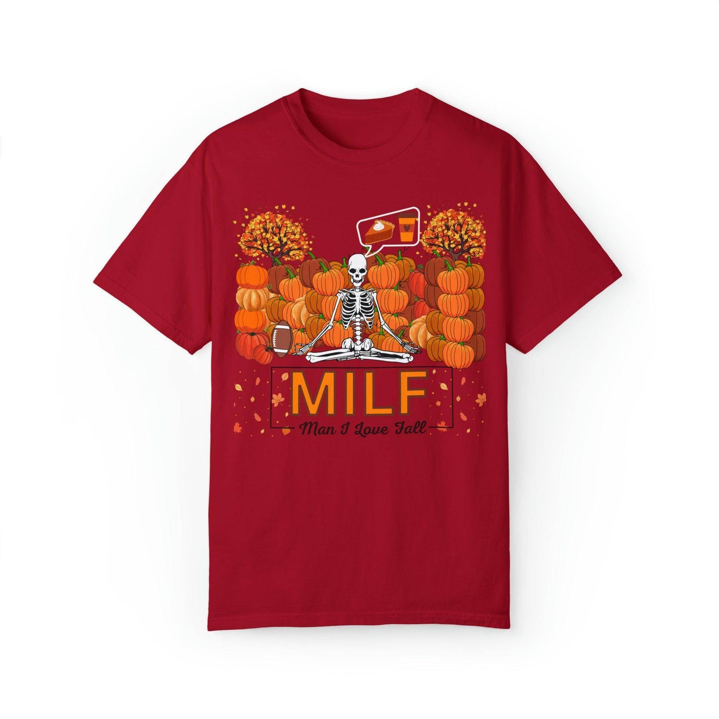 MILF Man I love Fall Gift for Fall Funny Fall Shirts Gift Pumpkin Comfort Colors Shirt - Giftsmojo