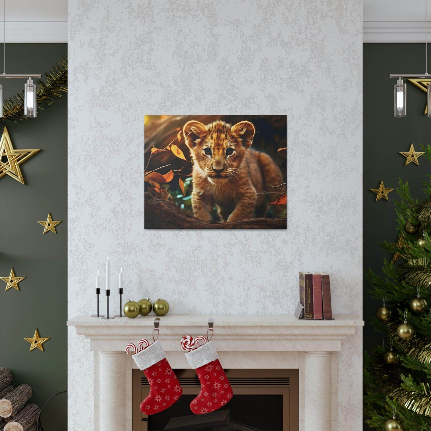 Baby Lion Cub Print Animal Nature Art Safari Nursery Canvas Gallery Wraps Baby Lion Print Large Canvas Art Animal Wall Art Lover Gift - Giftsmojo