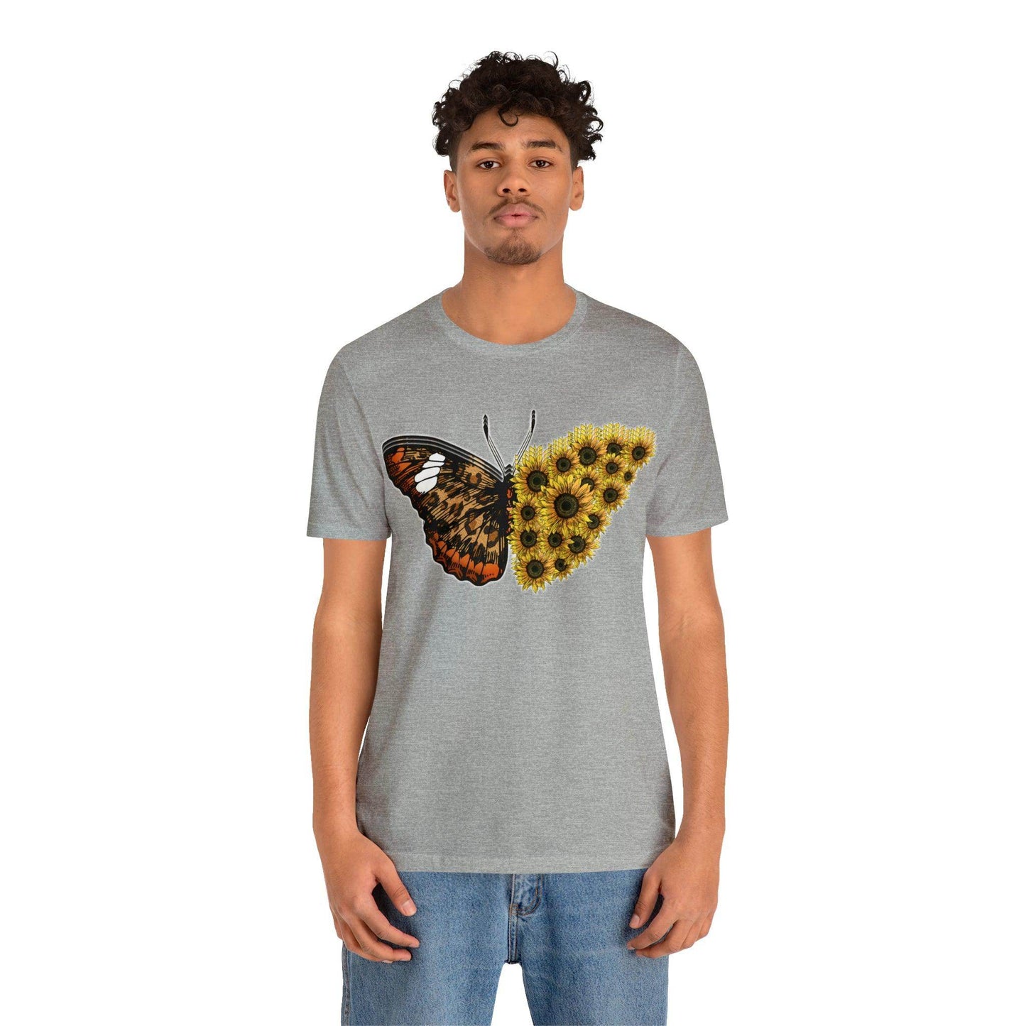 Butterfly Shirt, Sunflower Shirt, Insect Shirt Nature love T shirtFloral Tee Shirt, Flower Shirt, Garden Shirt, Womens Fall Summer shirt - Giftsmojo