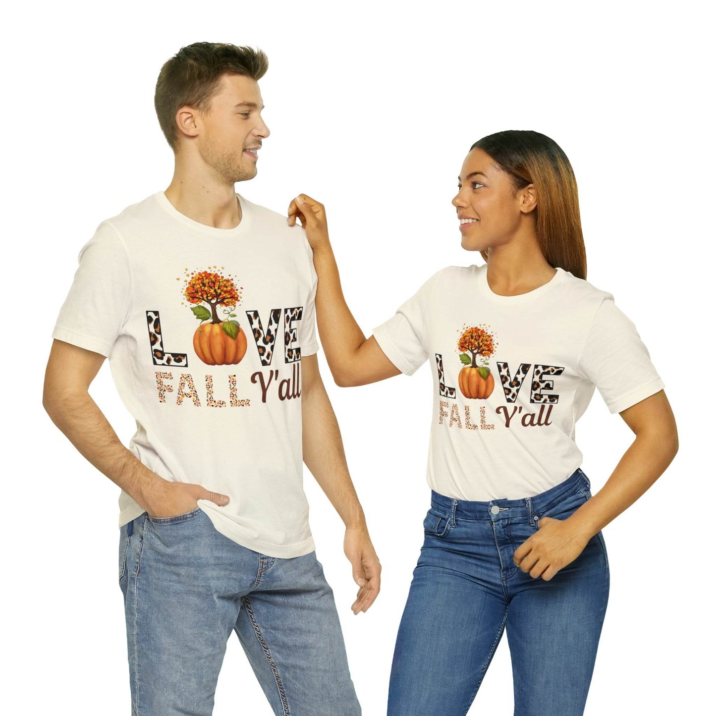 Leopard Print Love Fall Y'all shirt, Autumn Shirt, Fall shirt, Fall Gift - Giftsmojo