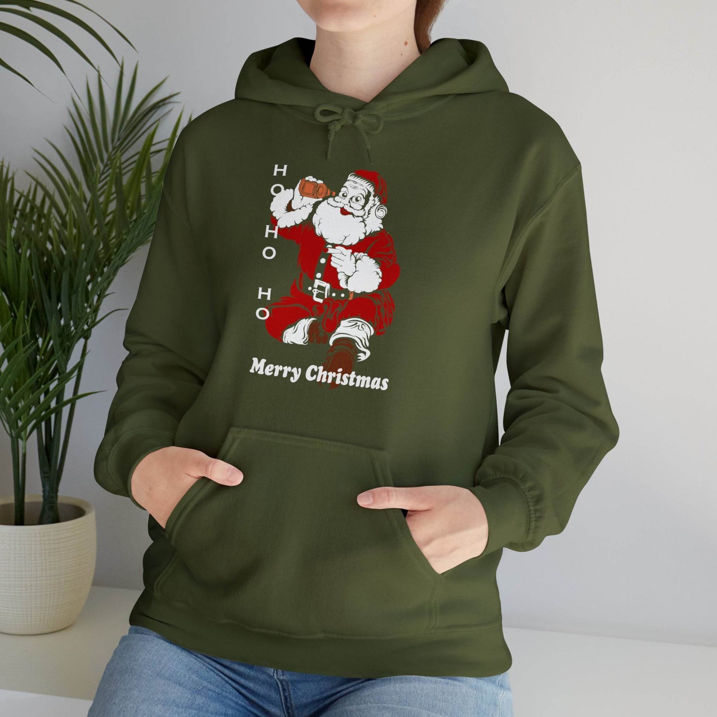 Ho HO Ho Merry Christmas Unisex Heavy Blend Hooded Sweatshirt Christmas Shirt Hoodie - Giftsmojo