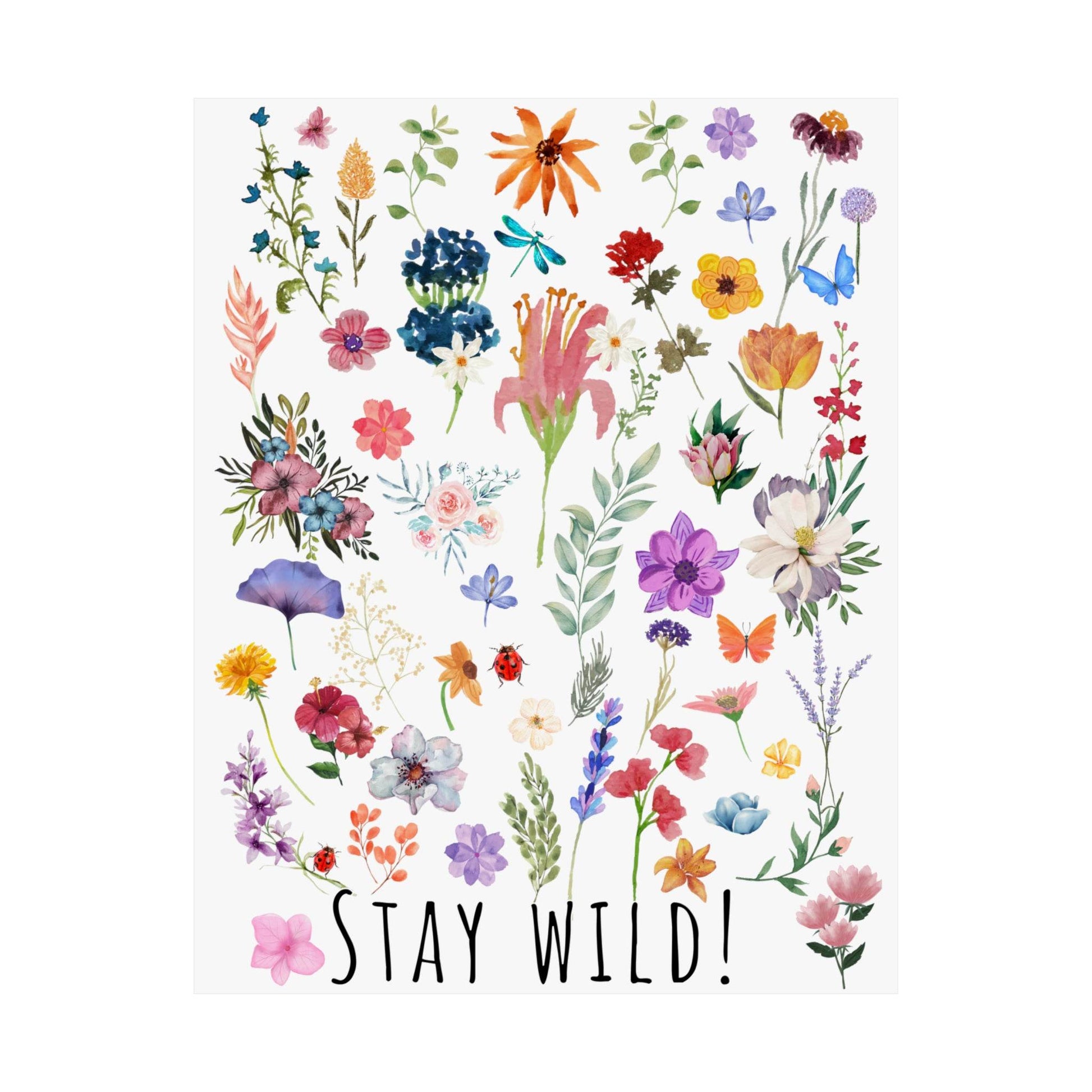 Wildflowers Watercolor Vertical Poster - Giftsmojo
