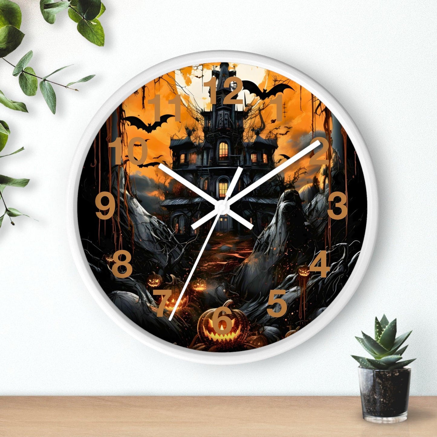 Halloween Ghost Wall Clock Halloween Wall Clocks Halloween Clock Fall Clock Halloween Decor Home decor