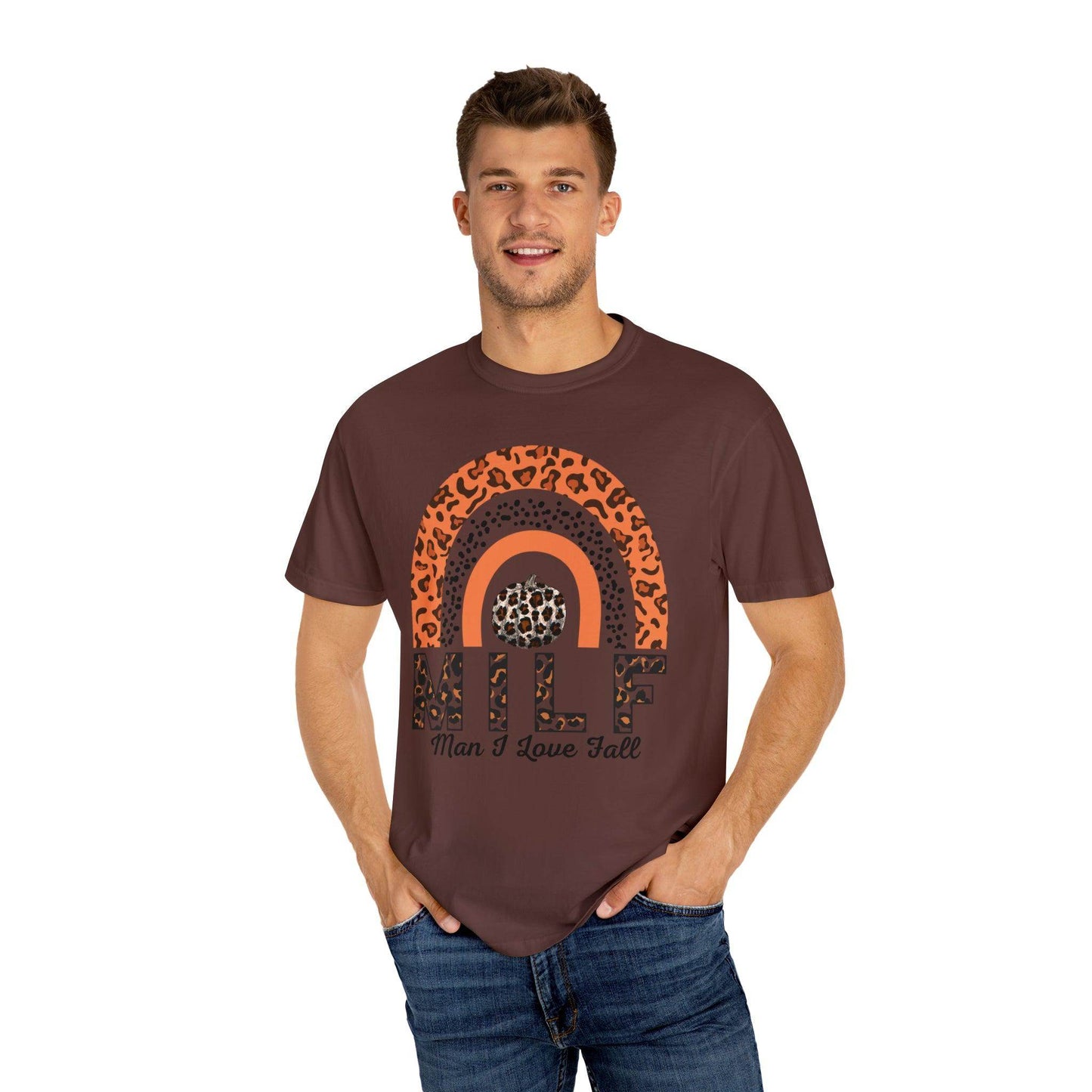 Man I love Fall Gift for Fall Funny fall shirts gift Pumpkin comfort colors shirt - Giftsmojo