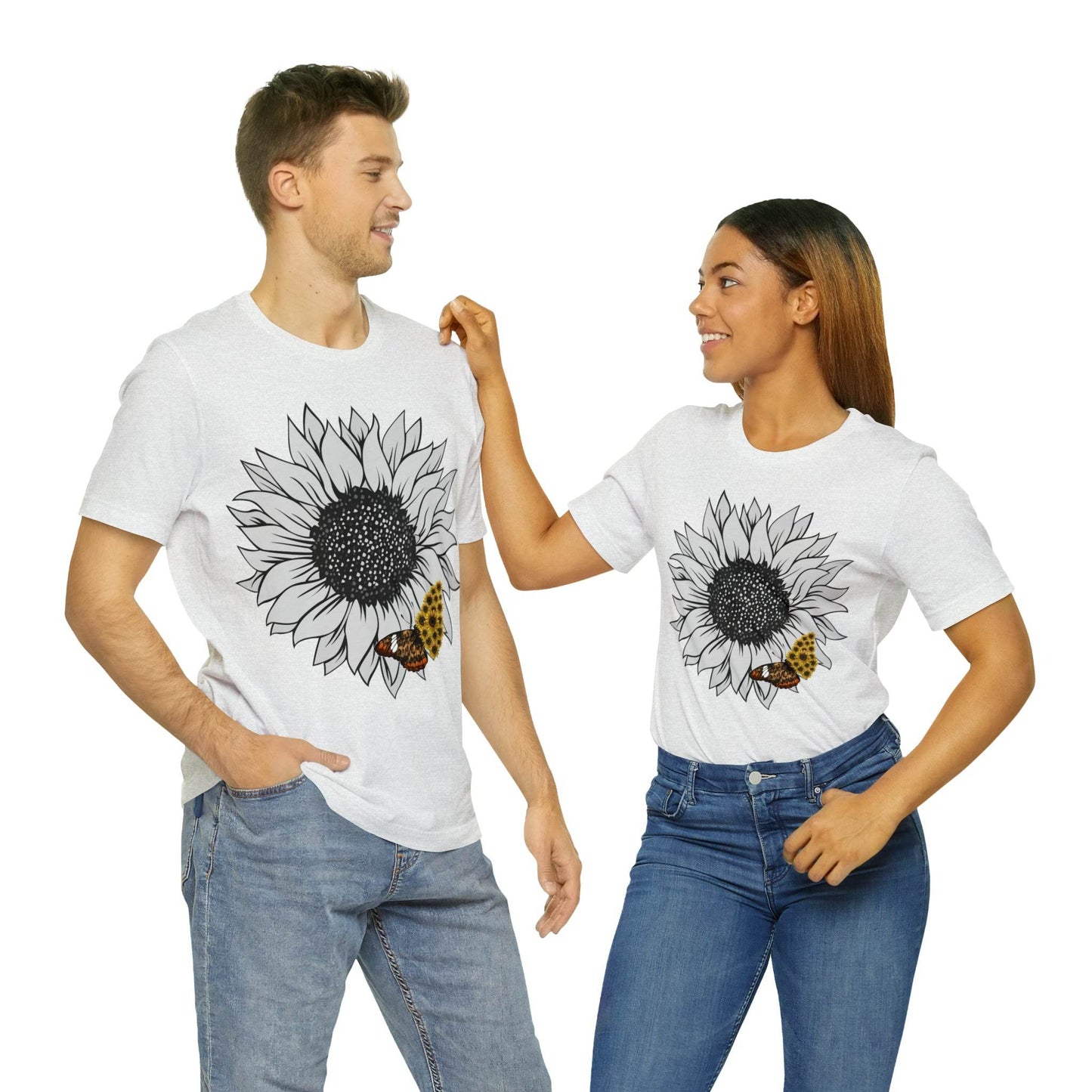 Flower Shirt, Sunflower Shirt, Floral Tee Shirt, Garden Shirt, Womens Fall Summer Shirt Sunshine Tee, Gift for Gardener, Nature love shirt - Giftsmojo