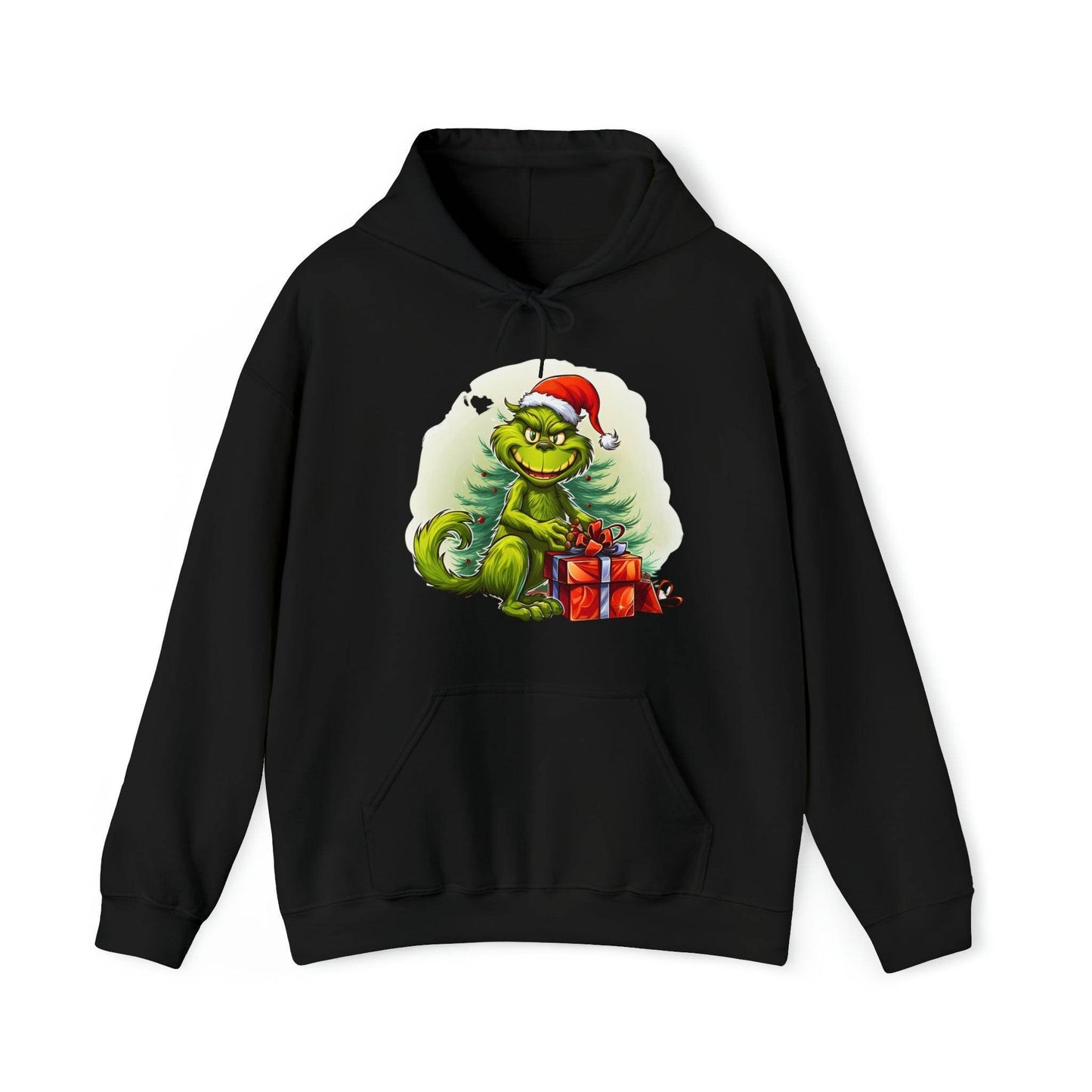 Grinch Hooded Sweatshirt Grinch Christmas Sweatshirt Christmas Sweater Truck Pullover Christmas Tree Sweat Pine Tree Pullover Grinch With a Mug - Giftsmojo