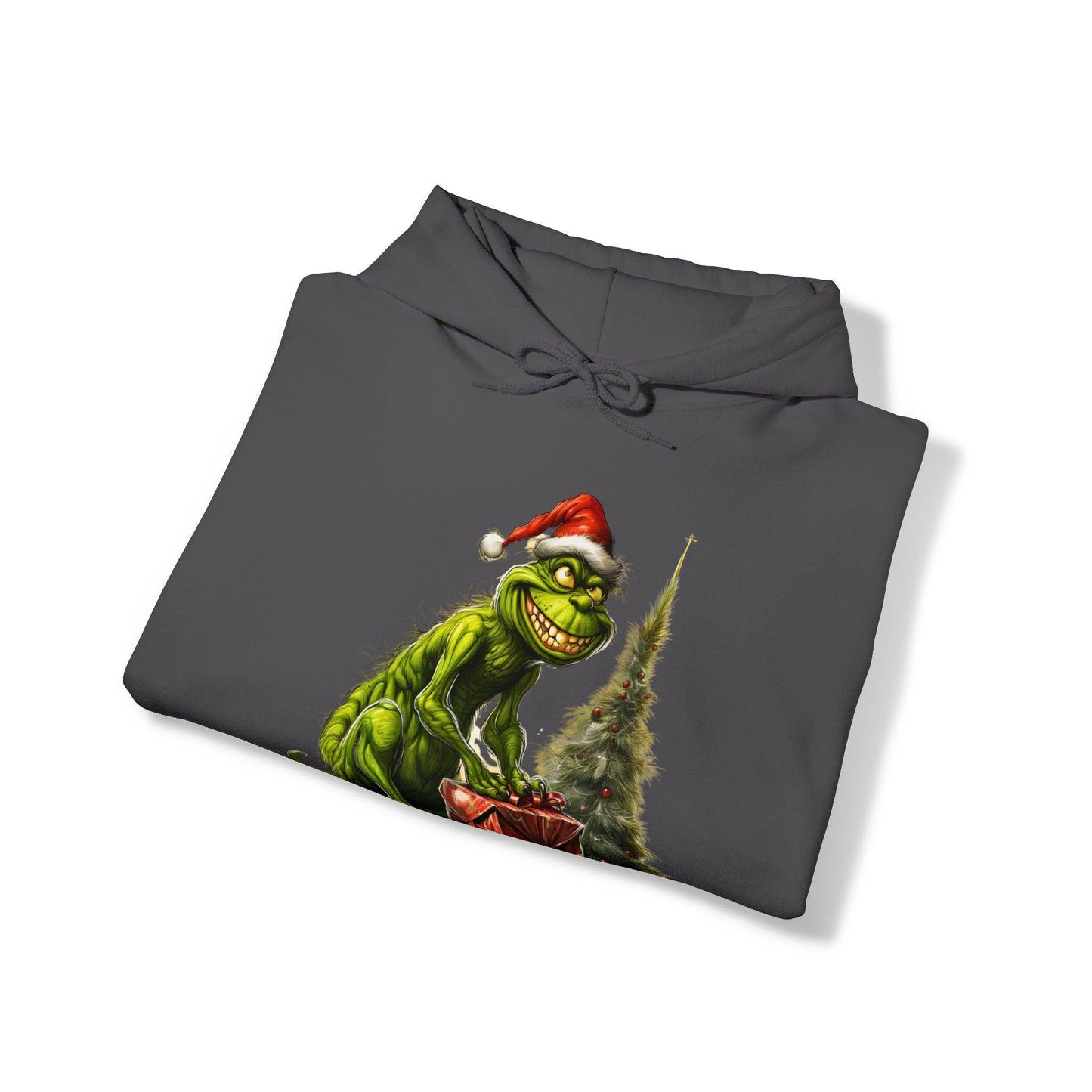 Grinch Hooded Sweatshirt Grinch Christmas Sweatshirt Christmas Sweater Truck Pullover Christmas Tree Sweat Pine Tree Pullover Grinch With a Mug - Giftsmojo