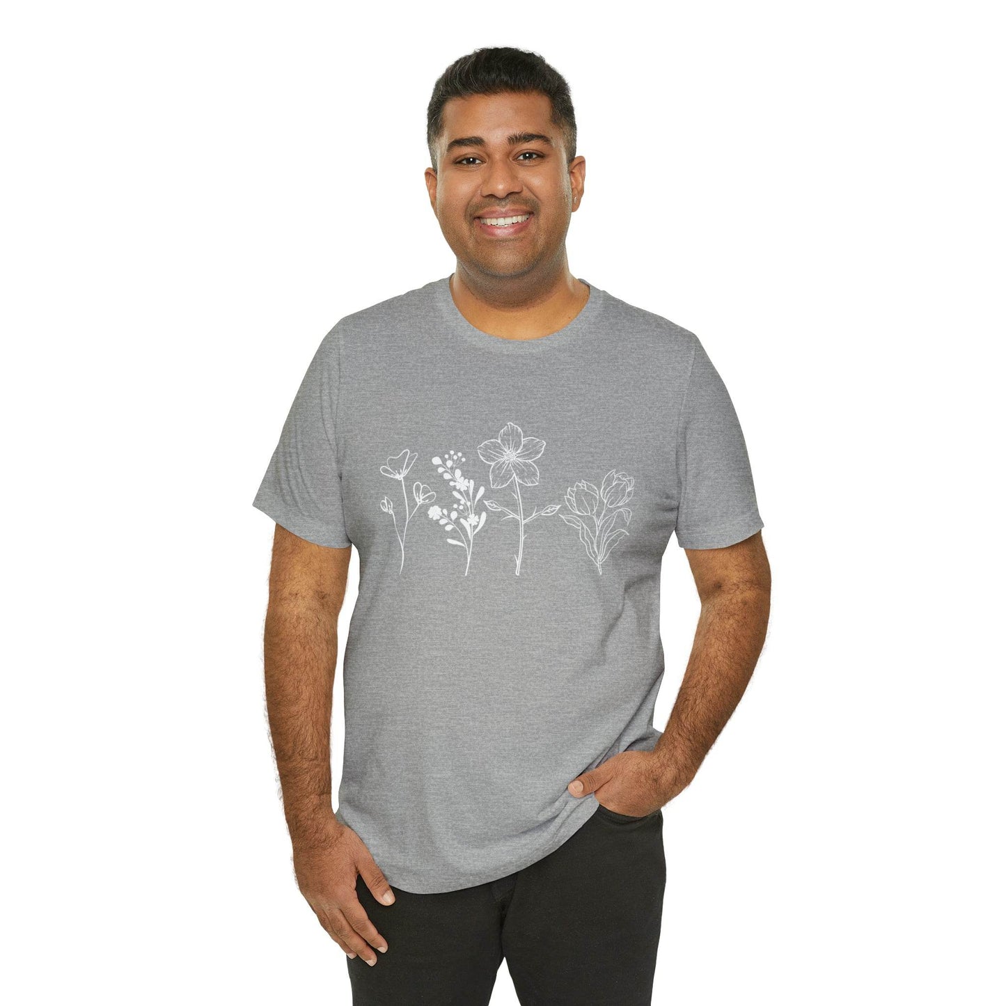 Wildflower Tshirt, Wild Flowers Shirt, Floral Tshirt, Flower Shirt, Gift for Women, Ladies Shirts, Best Friend Gift, Plant Mom shirt Garden - Giftsmojo