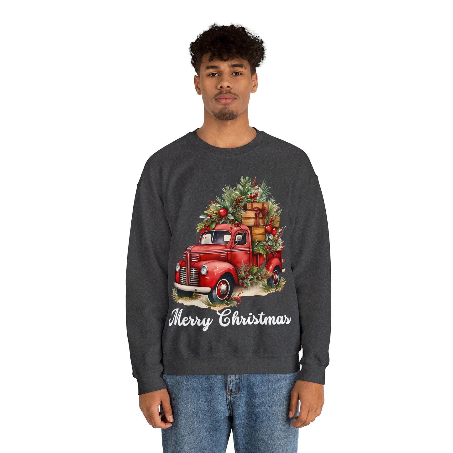 Christmas Tree Truck Sweatshirt Christmas Tree Sweatshirt Christmas Sweater Tree Truck Shirt Christmas Sweatshirt Tree Sweat Pine Tree - Giftsmojo