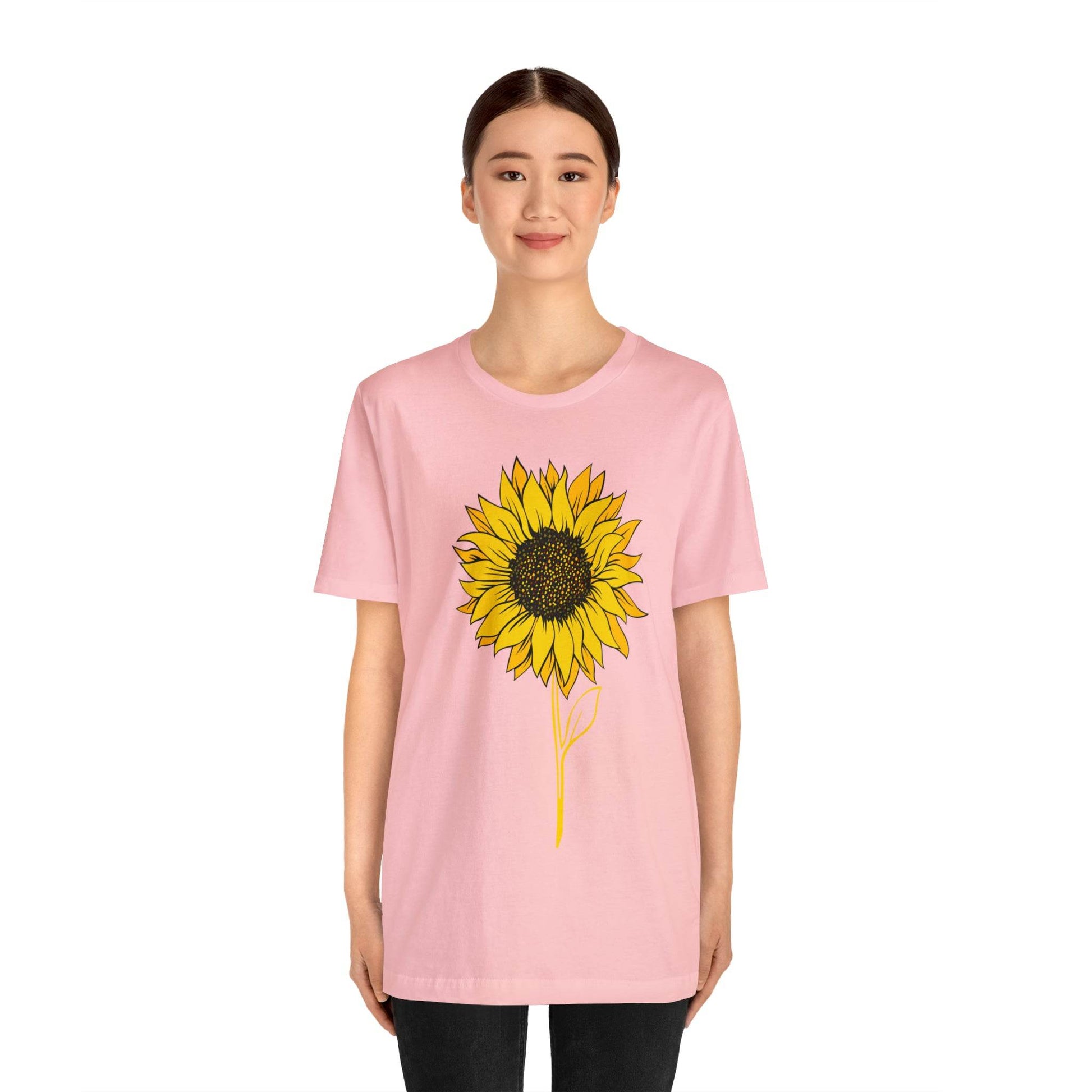 Sunflower Shirt, Floral Tee Shirt, Flower Shirt, Garden Shirt, Womens Fall Summer Shirt Sunshine Tee, Gift for Gardener, Nature love T shirt - Giftsmojo