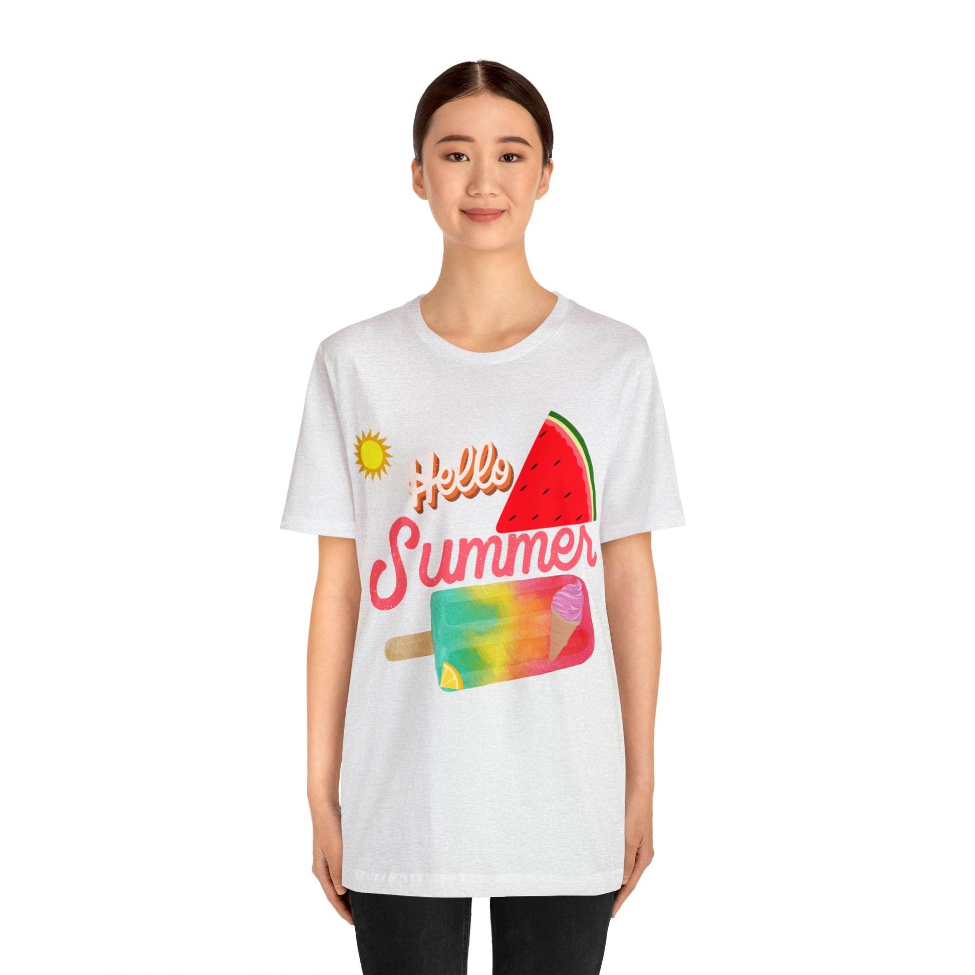 Hello Summer Shirt, Hello Summer, Summer shirts for women and men, Funny Shirt, Summer Vibes, Trendy Fashion, Summertime Fun - Giftsmojo