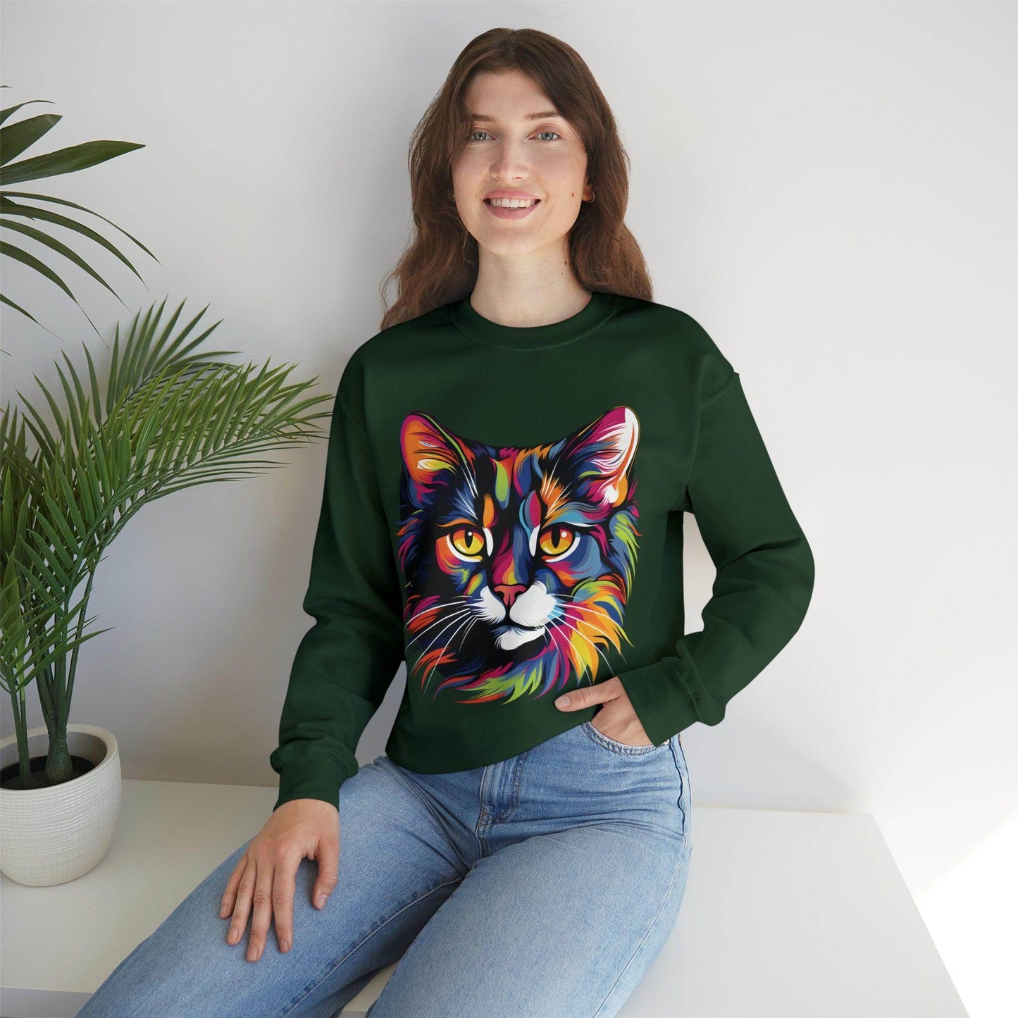 Retro Cat Lover Sweater Animal Lover Gift Cute Cat Mom Gift Cat Lover Gift Vintage Cat Mom Sweatshirt Cat Sweatshirt Cat Crewneck Sweatshirt - Giftsmojo