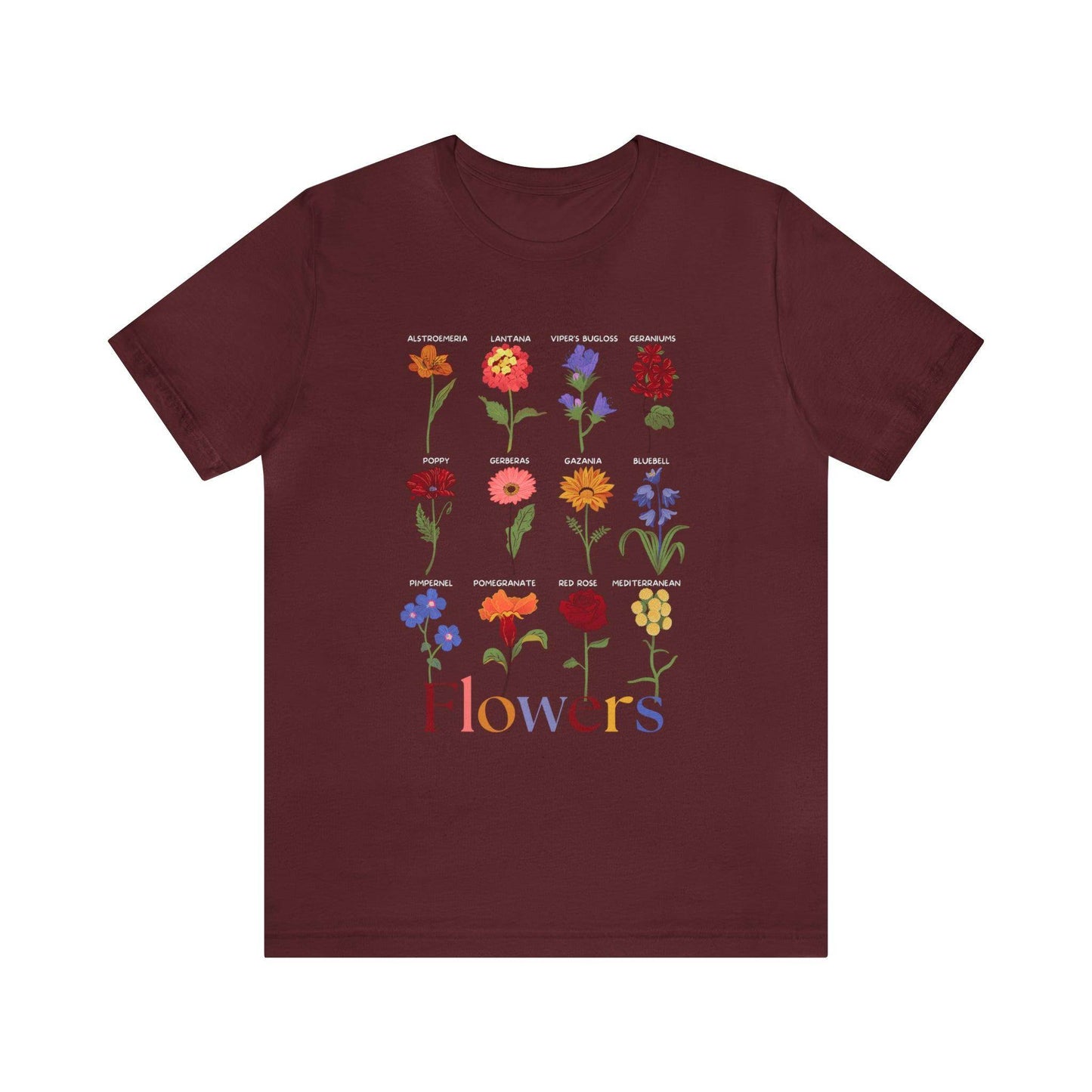 Wildflower Tshirt, Flower Shirt, Types of Flowers Shirt, Floral Tshirt, Gift for Women, Ladies Shirts Best Friend Gift, Plant Mom Nature - Giftsmojo