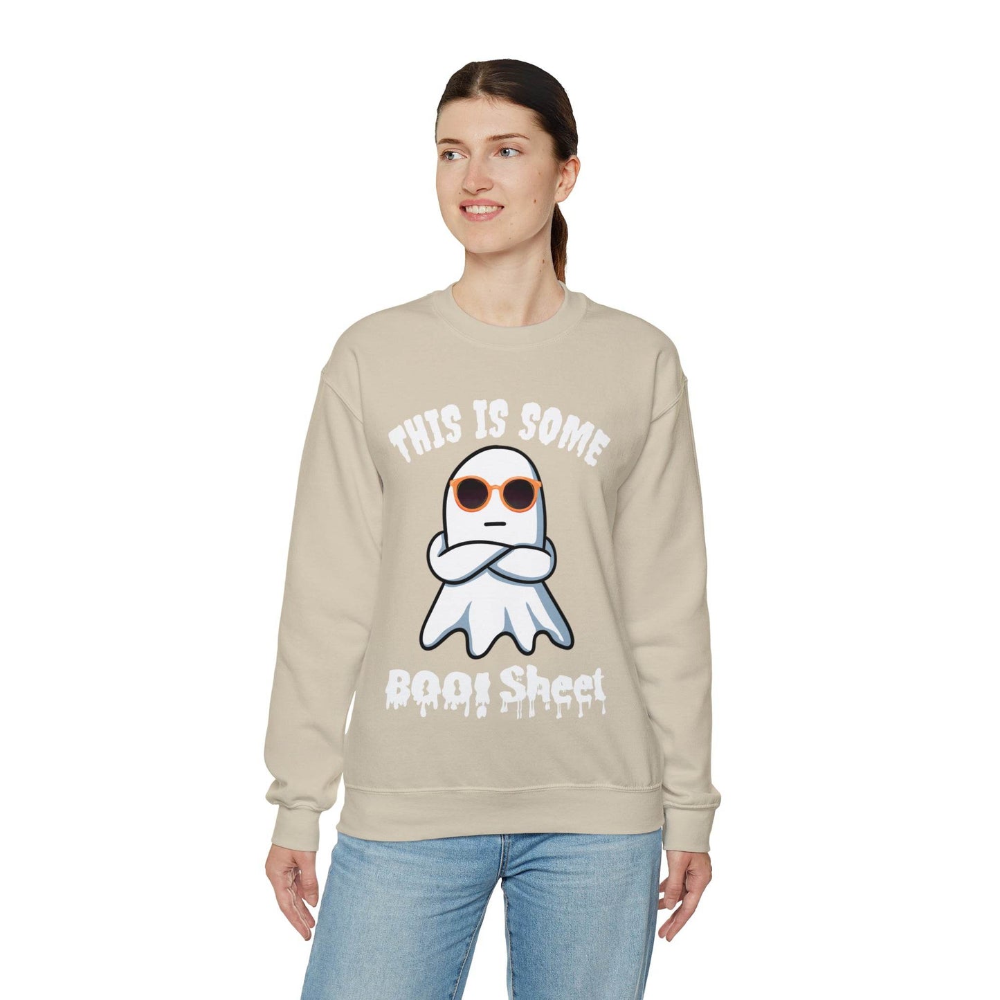 This Is Some Boo Sheet Ghost Sweatshirt Cute Ghost Sweatshirt Boo Ghost Sweatshirt Gift Shirt Funny Halloween Shirt Spooky Season Shirt - Giftsmojo