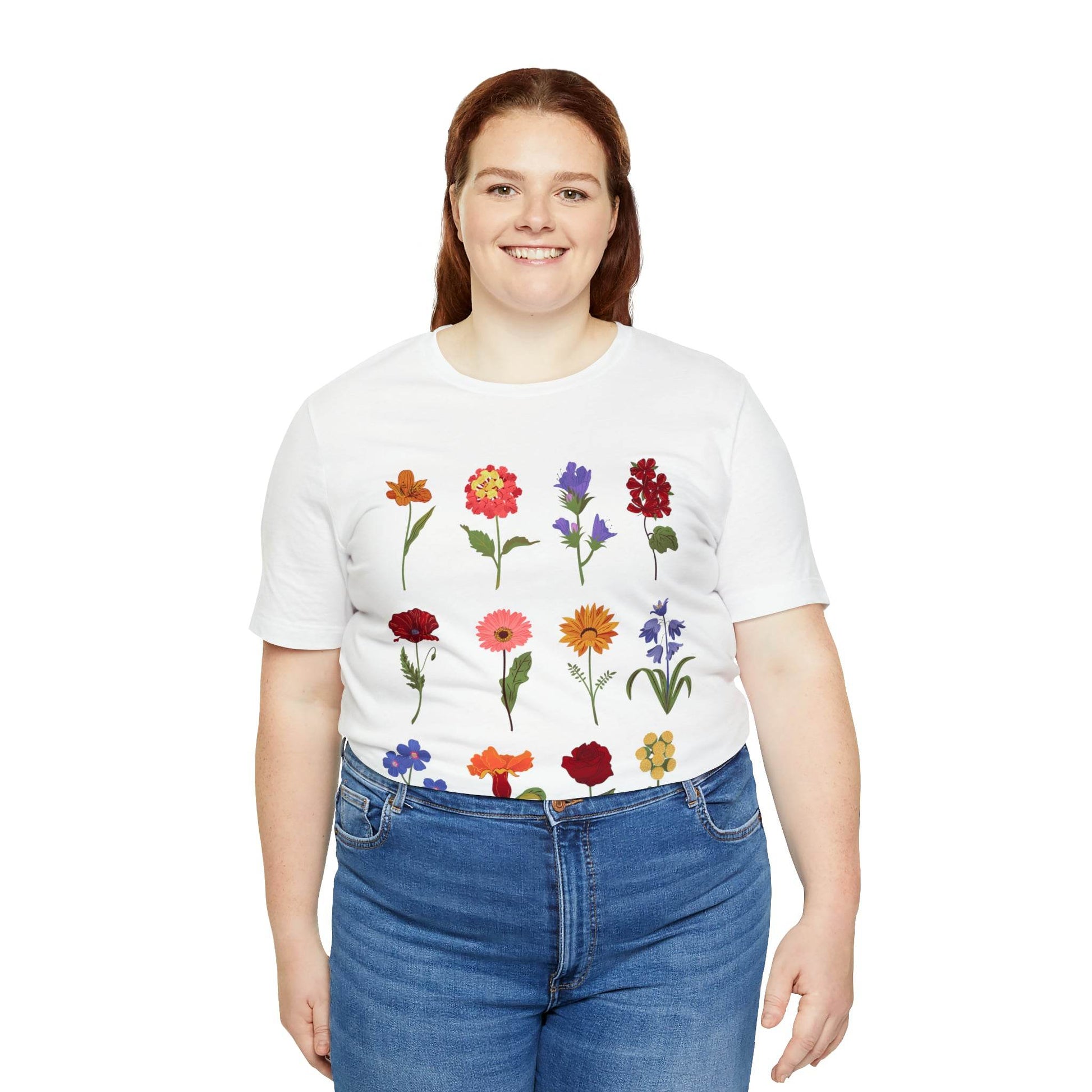 Wildflower Tshirt, Flower Shirt, Types of Flowers Shirt, Floral Tshirt, Gift for Women, Ladies Shirts Best Friend Gift, Plant Mom Nature Tee - Giftsmojo