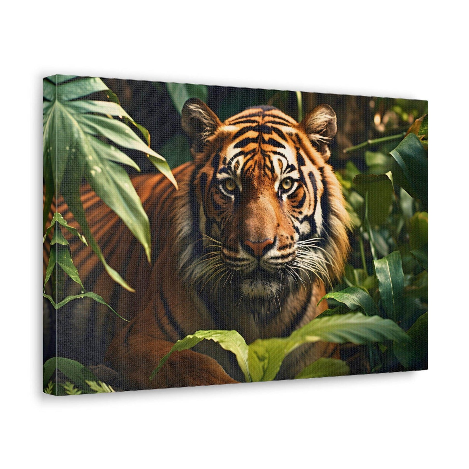 Tiger In Nature Art Canvas Gallery Wraps Tiger Print Large Canvas Art Animal Wall Art minimalist Wall Art Lover Gift - Giftsmojo