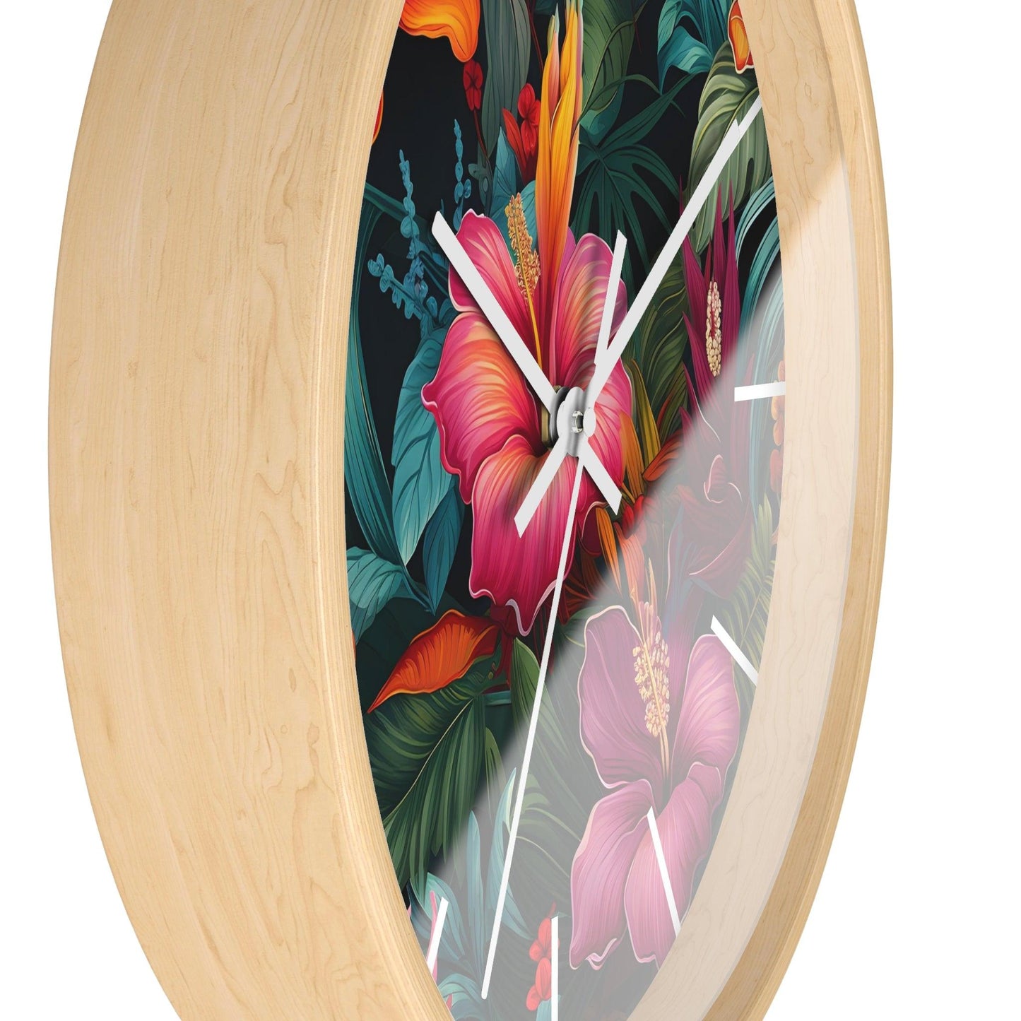 Wild Flower Wall Clock Flower Wall Clocks Home Clock Spring Clock Floral Clock Home Decor - Giftsmojo