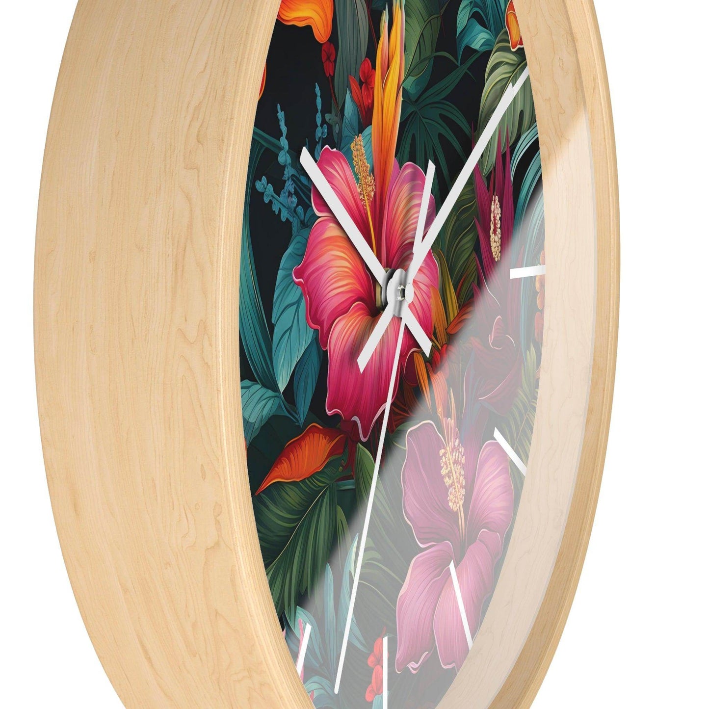 Wild Flower Wall Clock Flower Wall Clocks Home Clock Spring Clock Floral Clock Home Decor - Giftsmojo