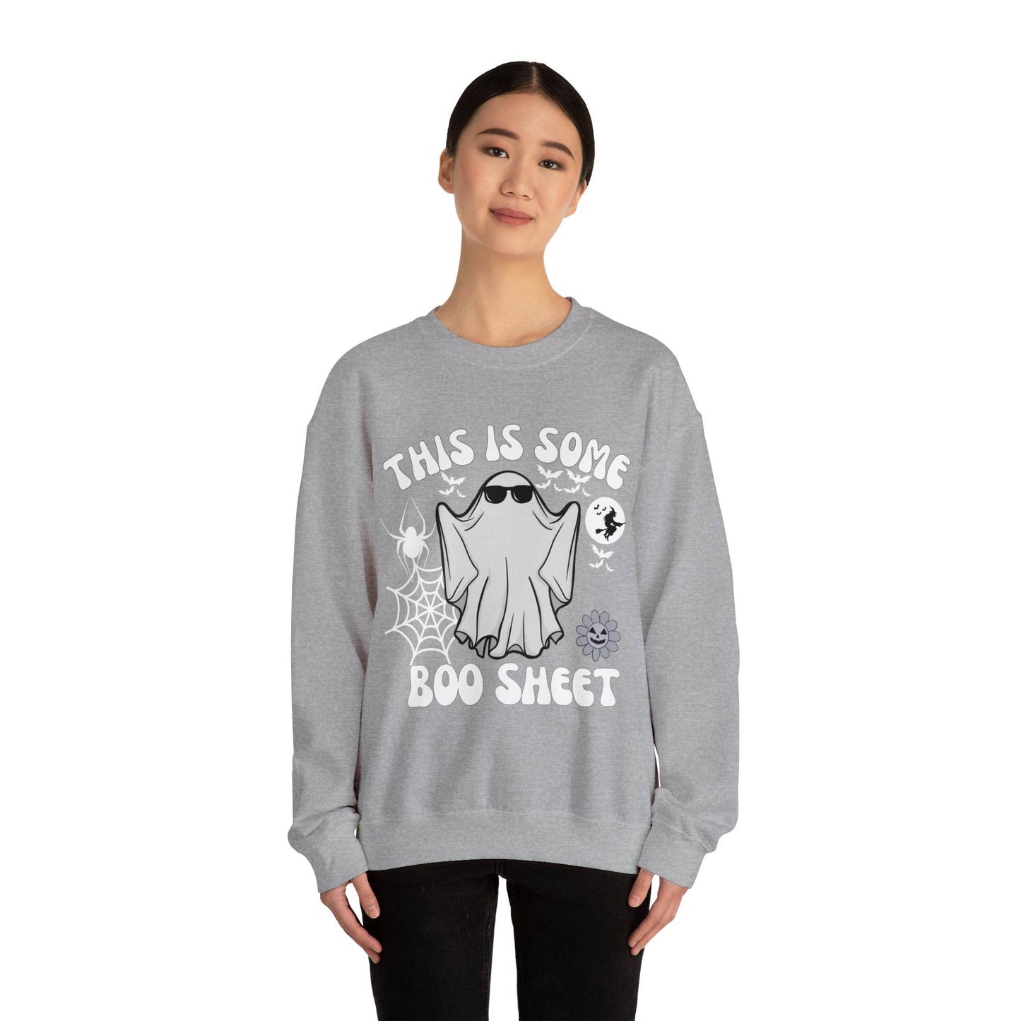 This Is Some Boo Sheet Ghost Sweatshirt Cute Ghost Sweatshirt Boo Ghost Sweatshirt Gift Shirt Funny Halloween Shirt Spooky Season Shirt - Giftsmojo