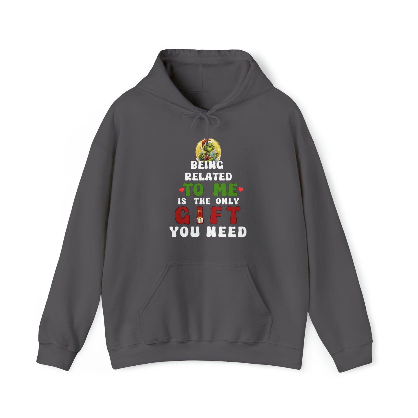 Christmas Hooded Sweatshirt Funny Christmas Shirt Trendy Shirt Funny Christmas Long Sleeve Tee Being Related To Me - Giftsmojo