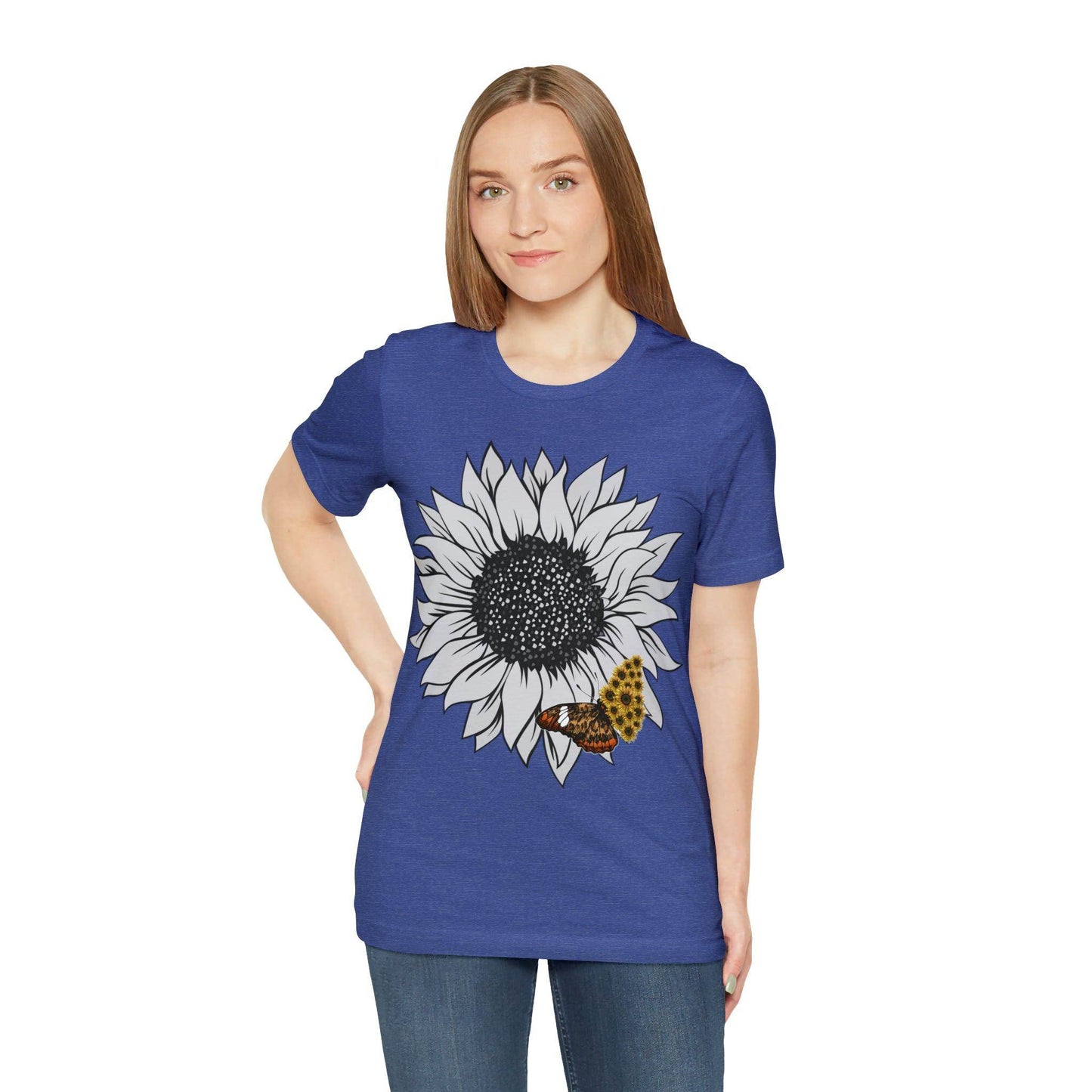 Flower Shirt, Sunflower Shirt, Floral Tee Shirt, Garden Shirt, Womens Fall Summer Shirt Sunshine Tee, Gift for Gardener, Nature love shirt - Giftsmojo