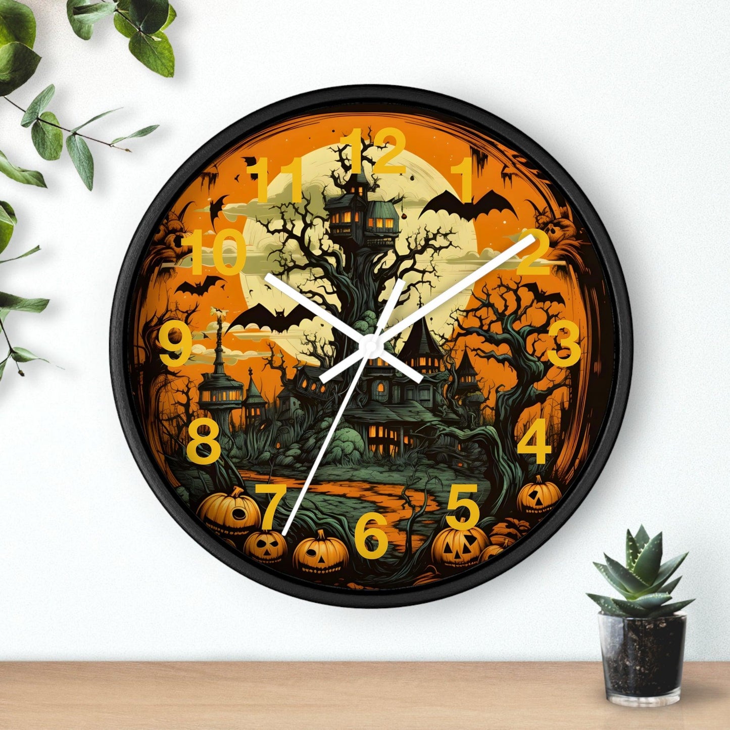Halloween decor Halloween Ghost Wall Clock Halloween Wall Clocks Halloween Clock Fall Clock Halloween Decor