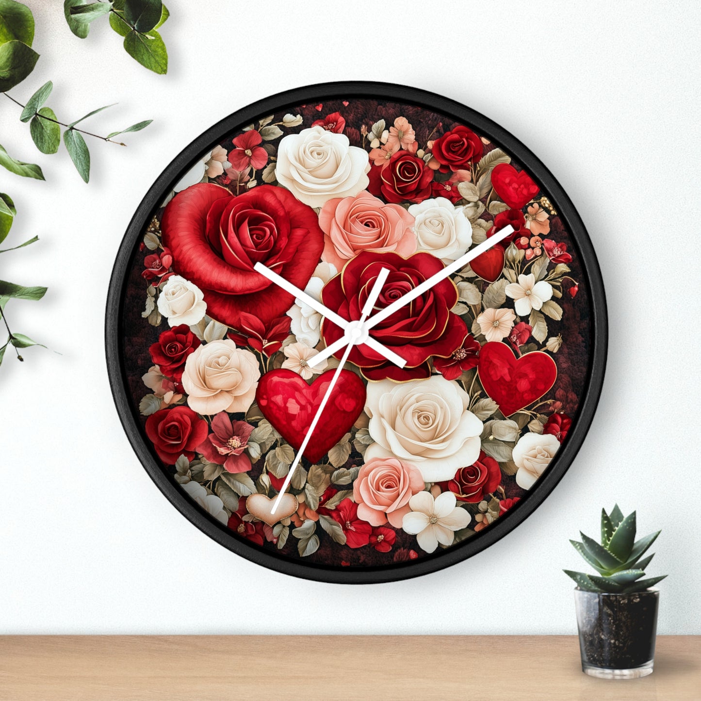 Botanical Home Decor Floral Clock Flower Wall Clock, Nature Lover Gift