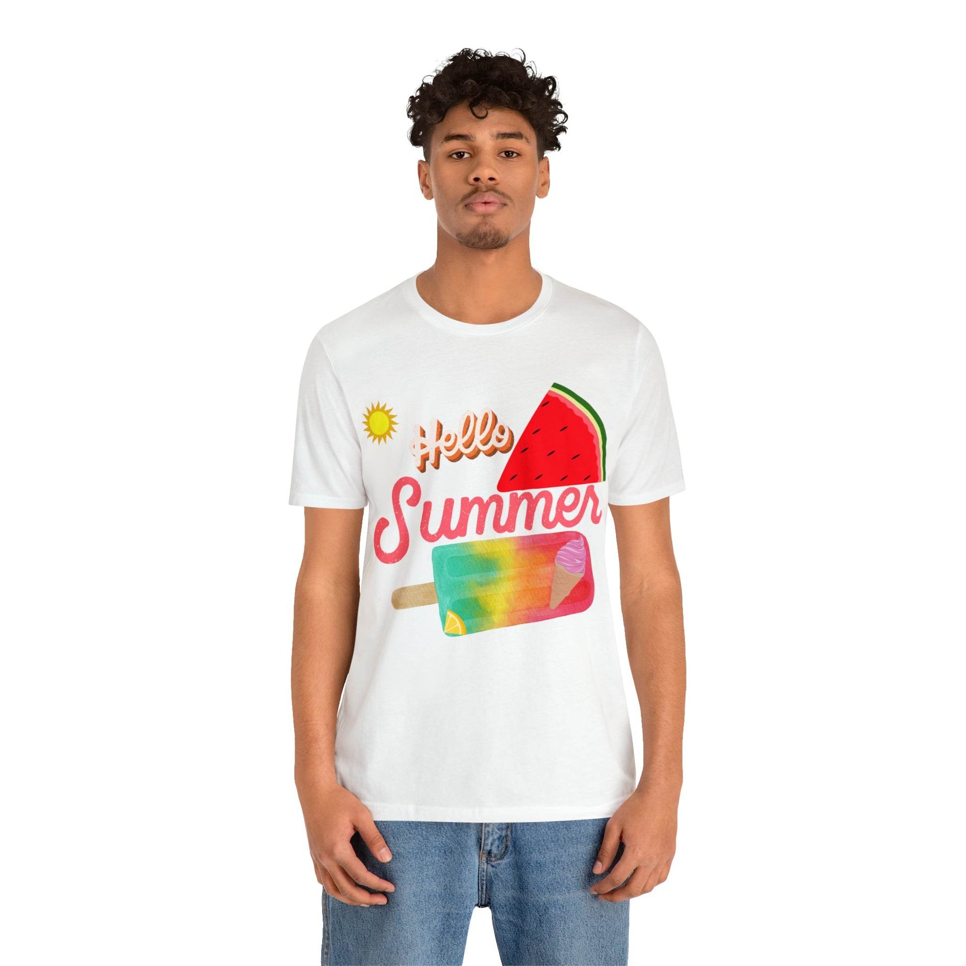 Hello Summer Shirt, Hello Summer, Summer shirts for women and men, Funny Shirt, Summer Vibes, Trendy Fashion, Summertime Fun - Giftsmojo