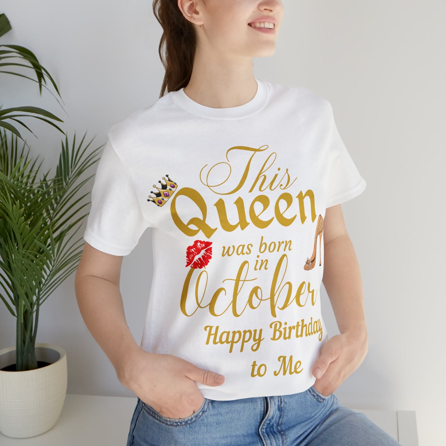 Birthday Queen Shirt, Gift for Birthday, This Queen was born in October Shirt, Funny Queen Shirt, Funny Birthday Shirt, Birthday Gift