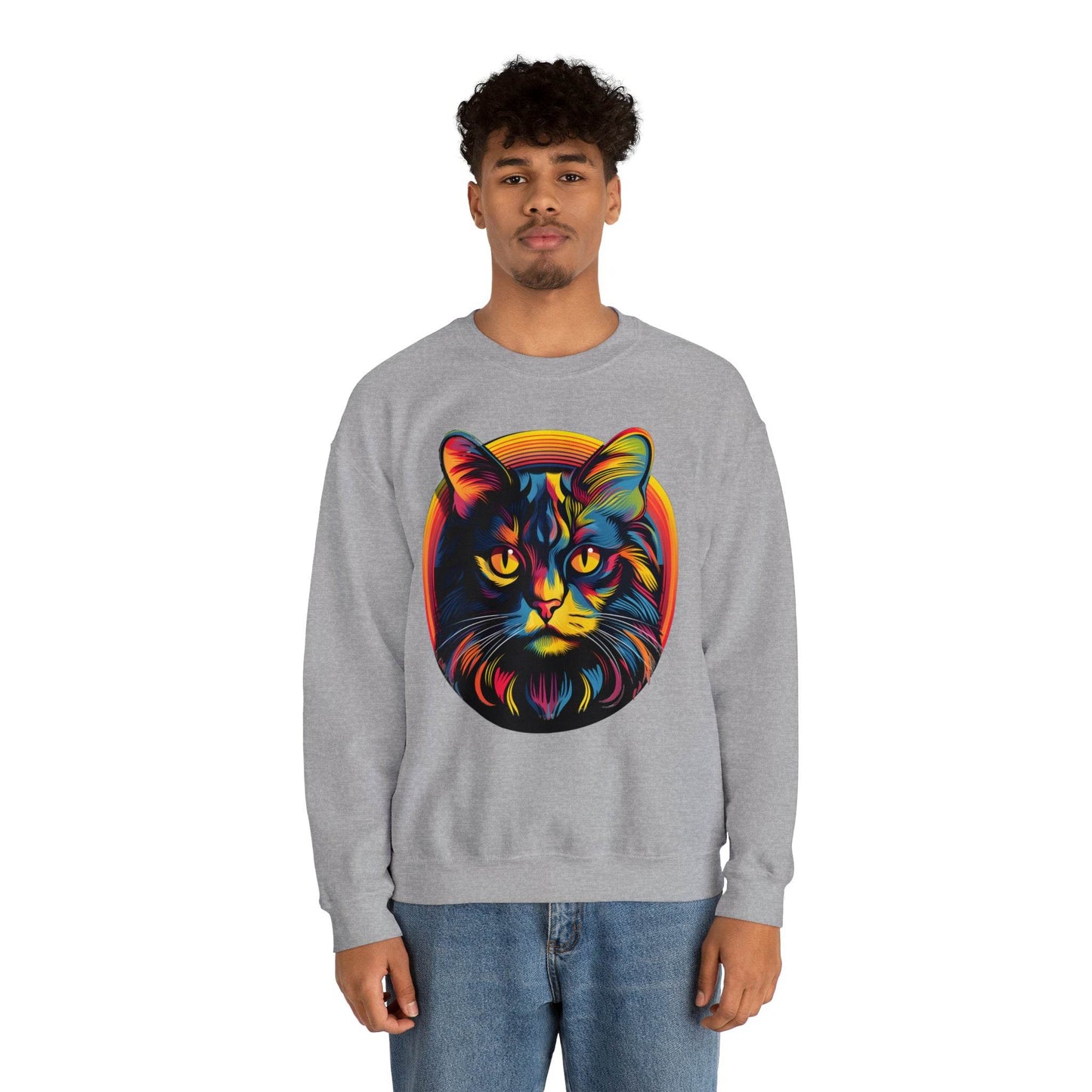 Vintage Cat Lover Sweater Retro Cat Sweatshirt Animal Lover Gift Cat Mom Gift Cat Lover Gift Cat Mom Sweatshirt Cat Crewneck Sweatshirt - Giftsmojo
