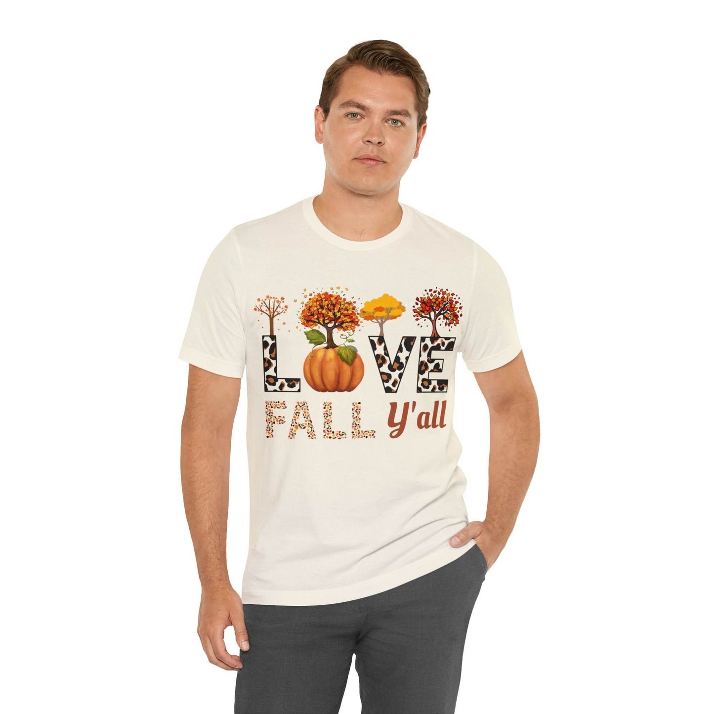 Leopard Print Love Fall Y'all, Fall shirt, Fall lover gift - Giftsmojo