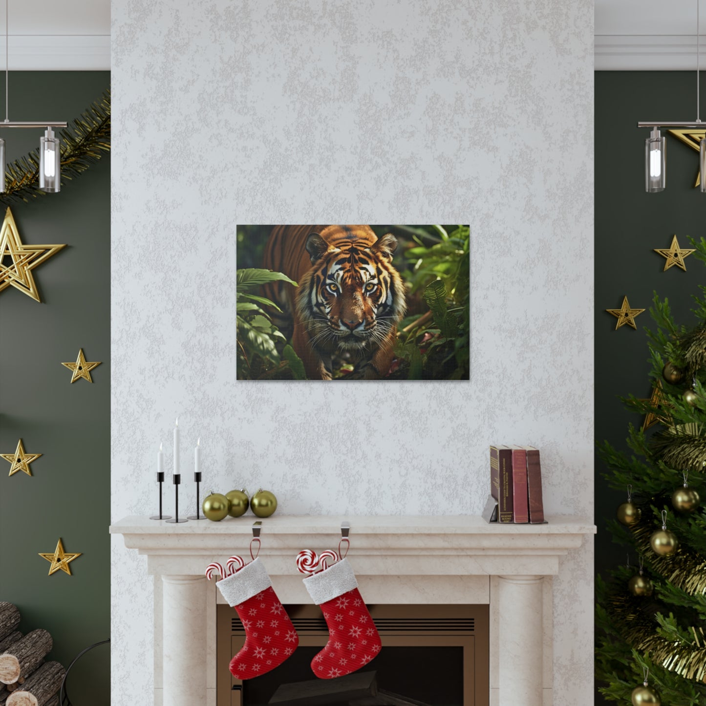 Tiger In Nature Art Canvas Gallery Wraps Tiger Print Large Canvas Art Animal Wall Art minimalist Wall Art Lover Gift