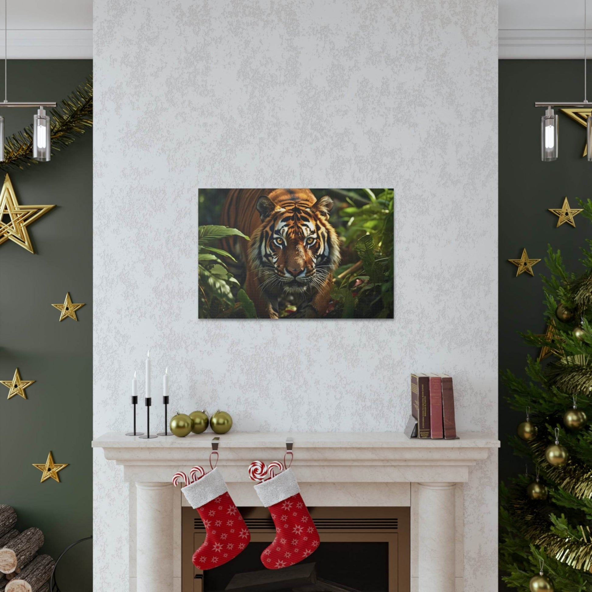 Tiger In Nature Art Canvas Gallery Wraps Tiger Print Large Canvas Art Animal Wall Art minimalist Wall Art Lover Gift - Giftsmojo