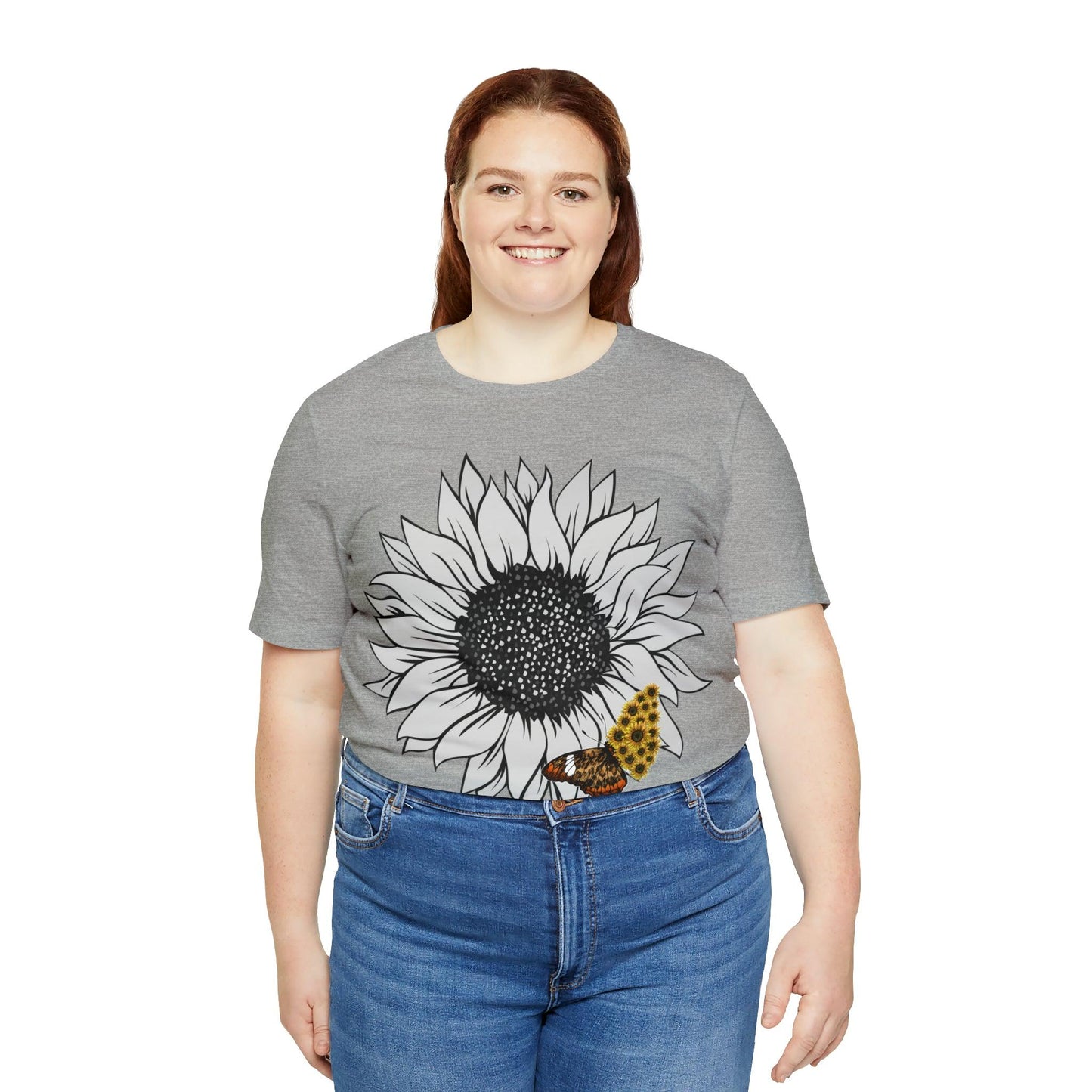 Flower Shirt, Sunflower Shirt, Floral Tee Shirt, Garden Shirt, Womens Fall Summer Shirt Sunshine Tee, Gift for Gardener, Nature love shirt