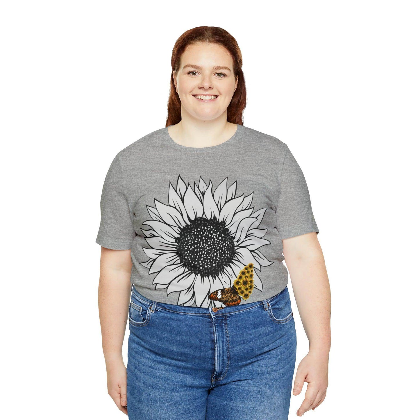 Flower Shirt, Sunflower Shirt, Floral Tee Shirt, Garden Shirt, Womens Fall Summer Shirt Sunshine Tee, Gift for Gardener, Nature love shirt - Giftsmojo