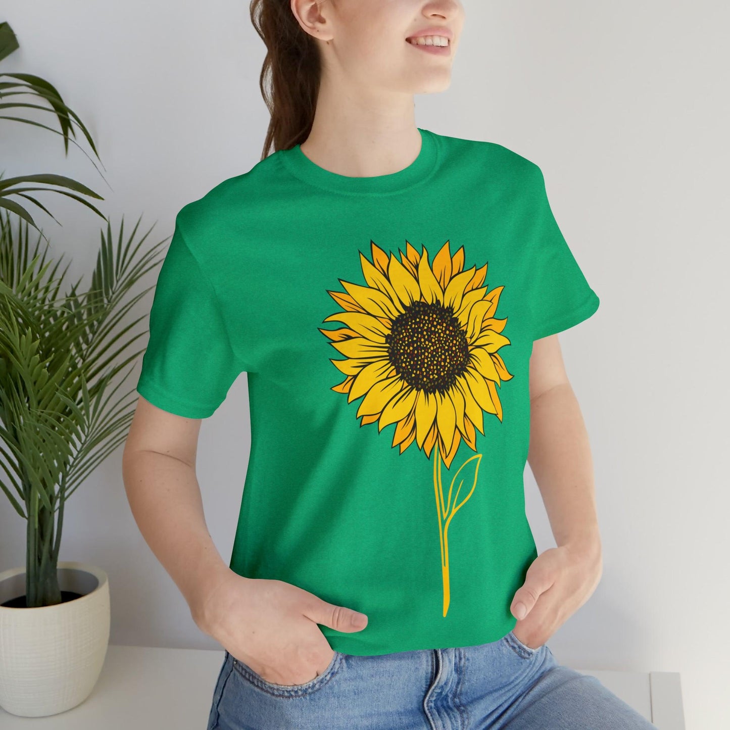 Sunflower Shirt, Floral Tee Shirt, Flower Shirt, Garden Shirt, Womens Fall Summer Shirt Sunshine Tee, Gift for Gardener, Nature love T shirt