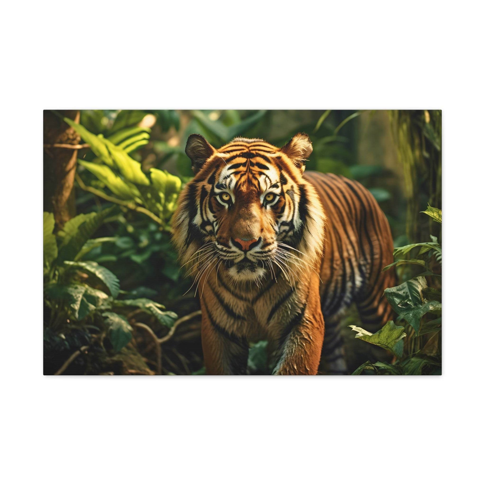 Tiger In Nature Art Canvas Gallery Wraps Tiger Print Large Canvas Art Animal Wall Art minimalist Wall Art Lover Gift - Giftsmojo