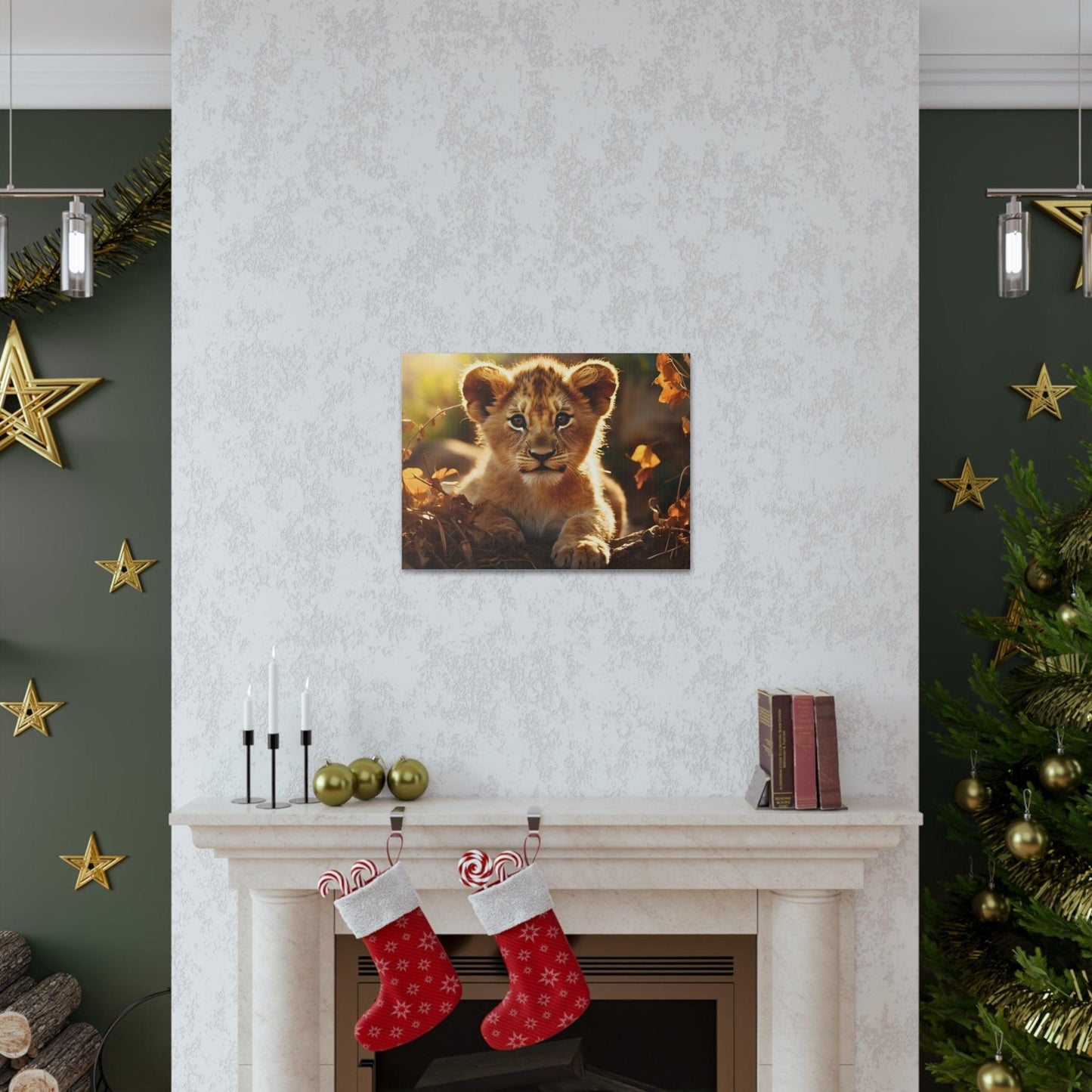 Baby Lion Cub Print Animal Nature Art Safari Nursery Canvas Gallery Wraps Baby Lion Print Large Canvas Art Animal Wall Art Lover Gift
